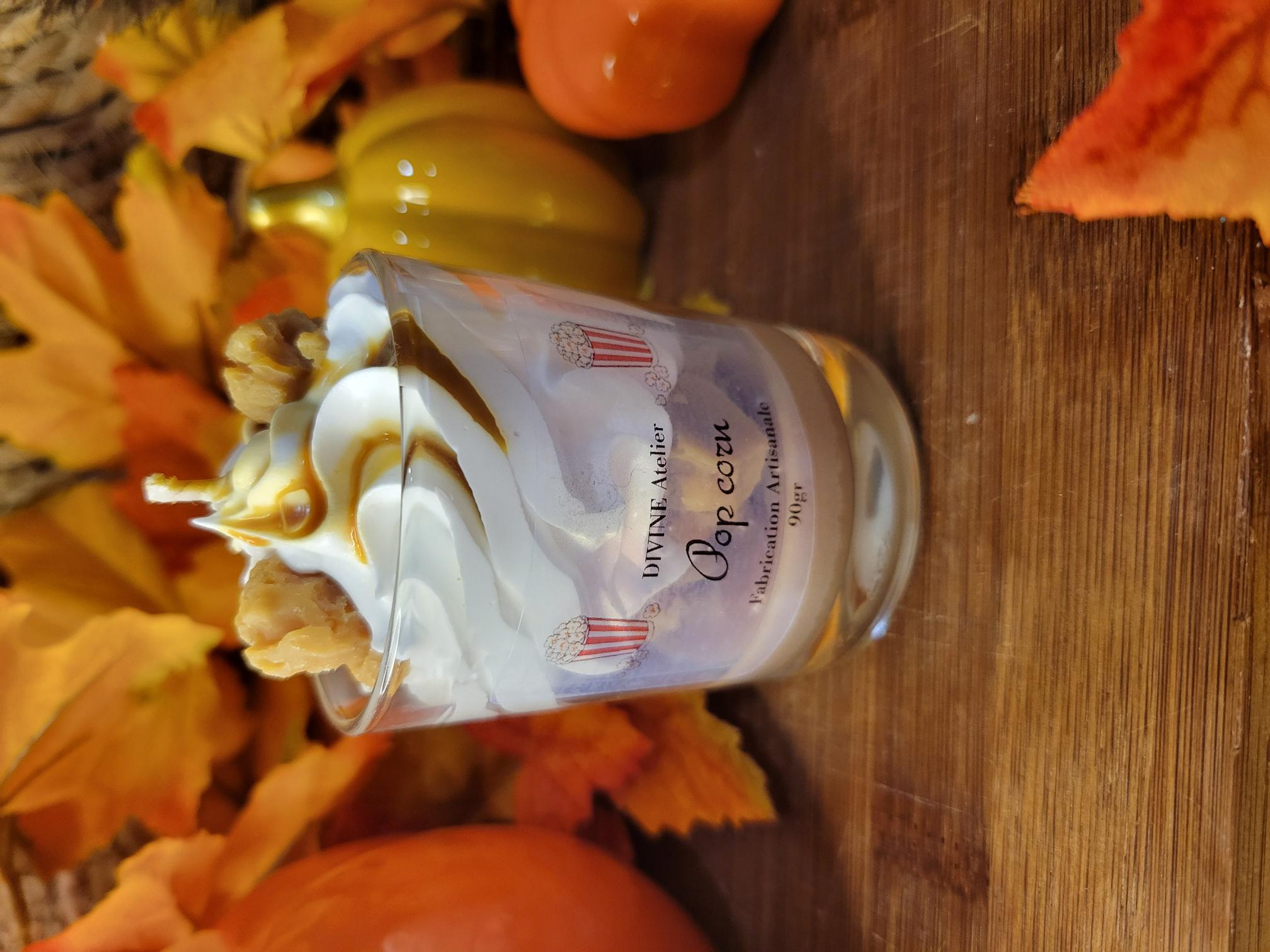 Mini bougie gourmande pop corn