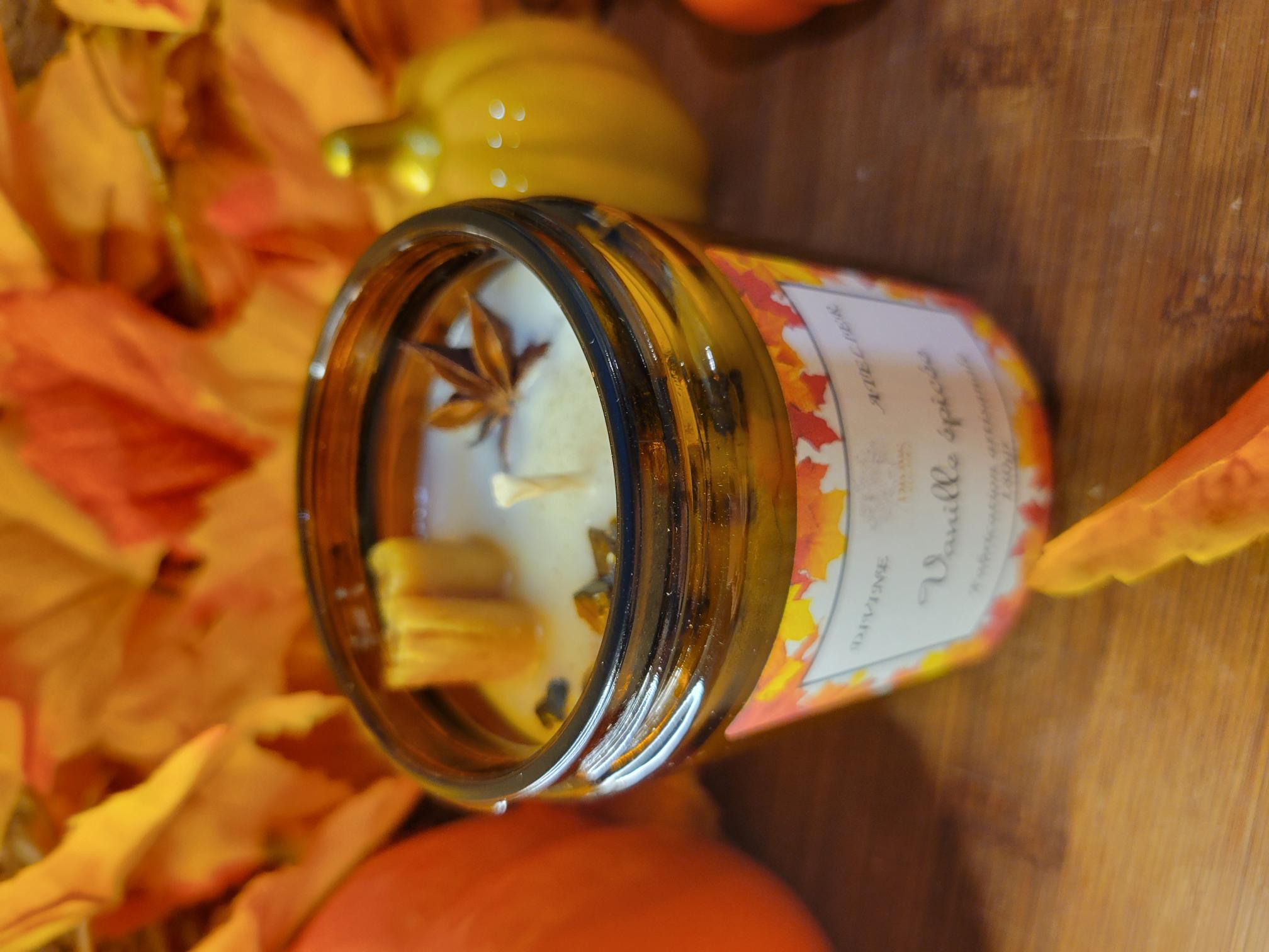 bougie cocooning " Vanille cannelle"