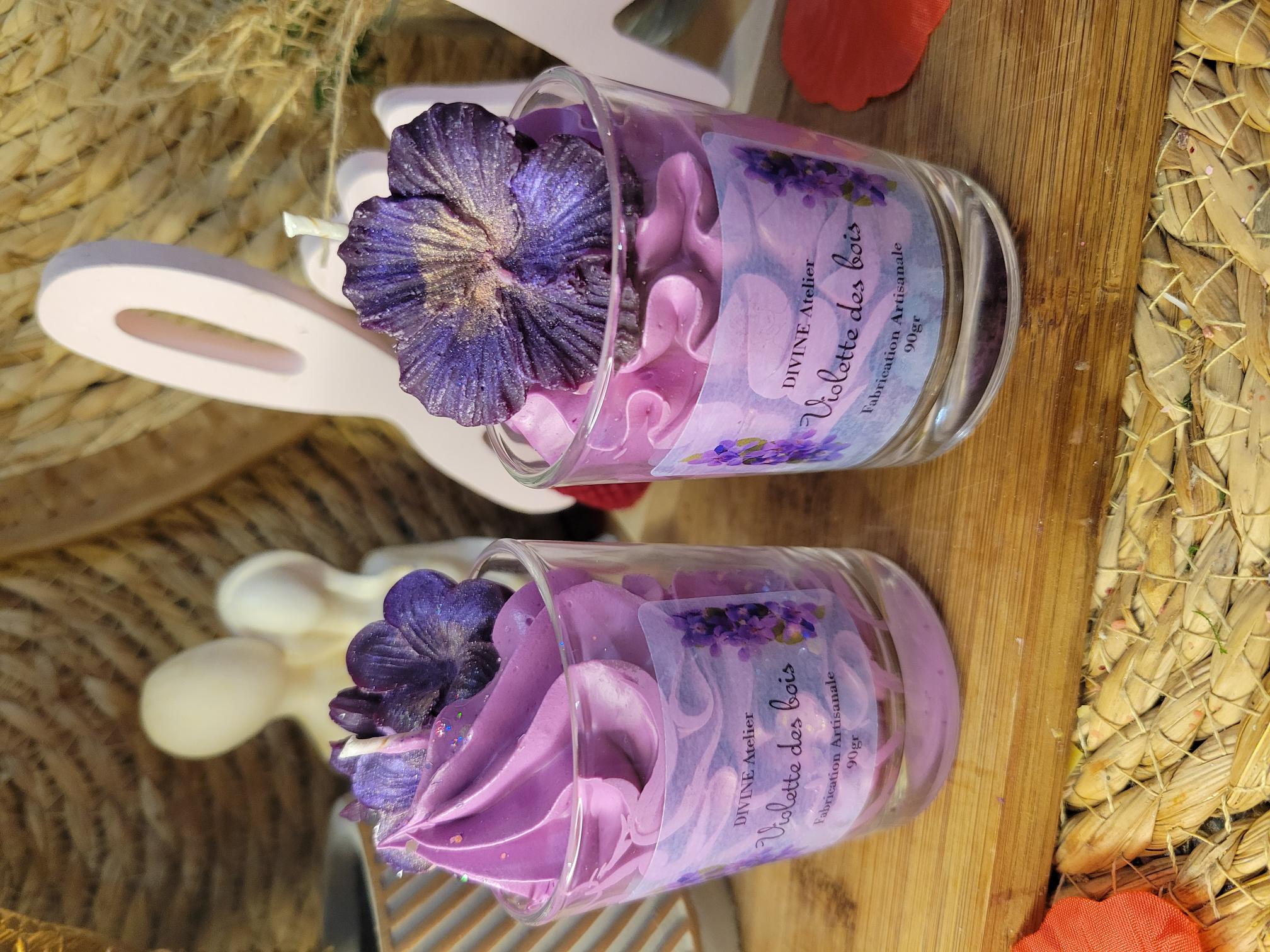 mini bougie gourmande violette des bois