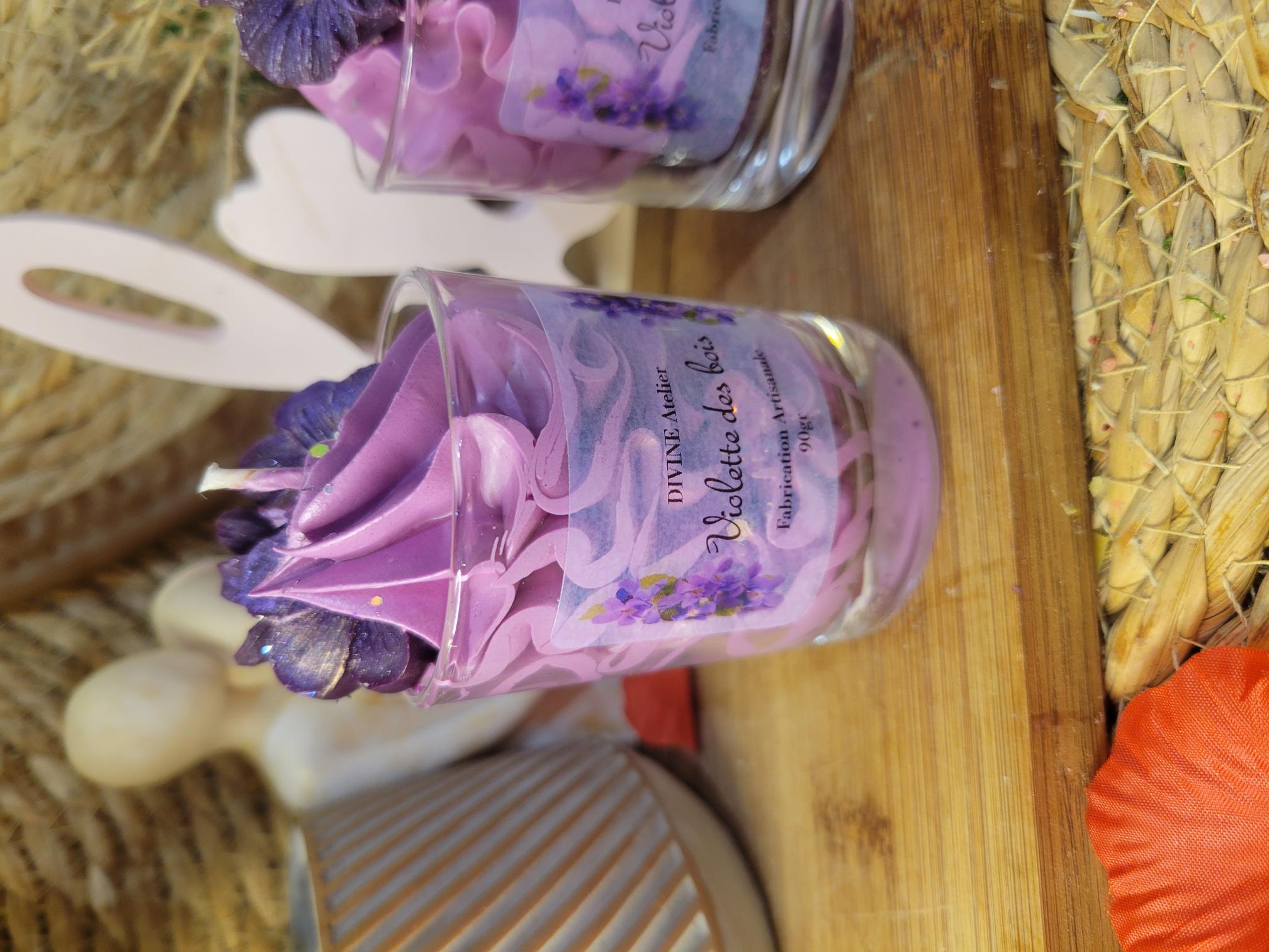 mini bougie gourmande violette des bois