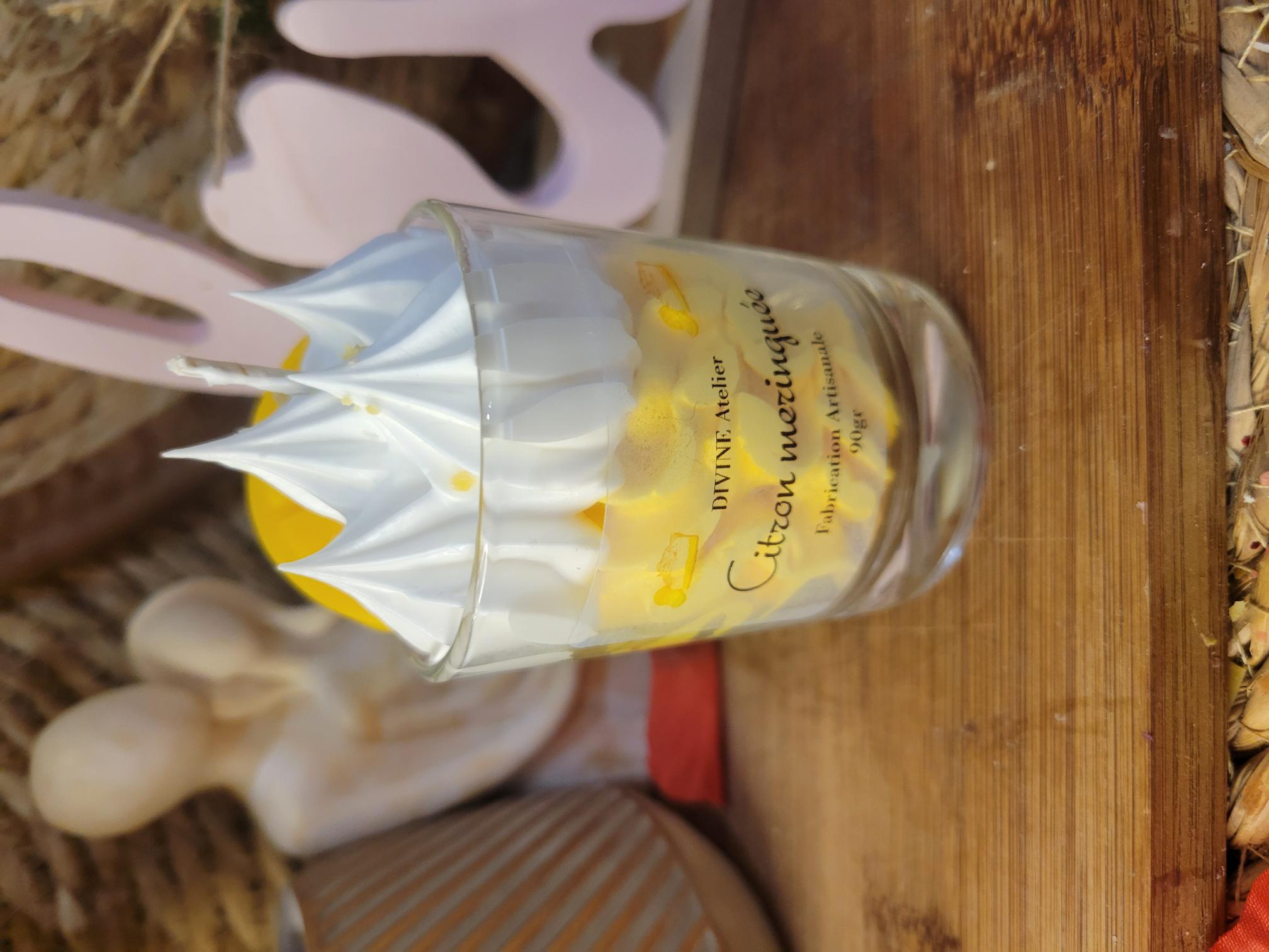 mini bougie gourmande citron meringué 