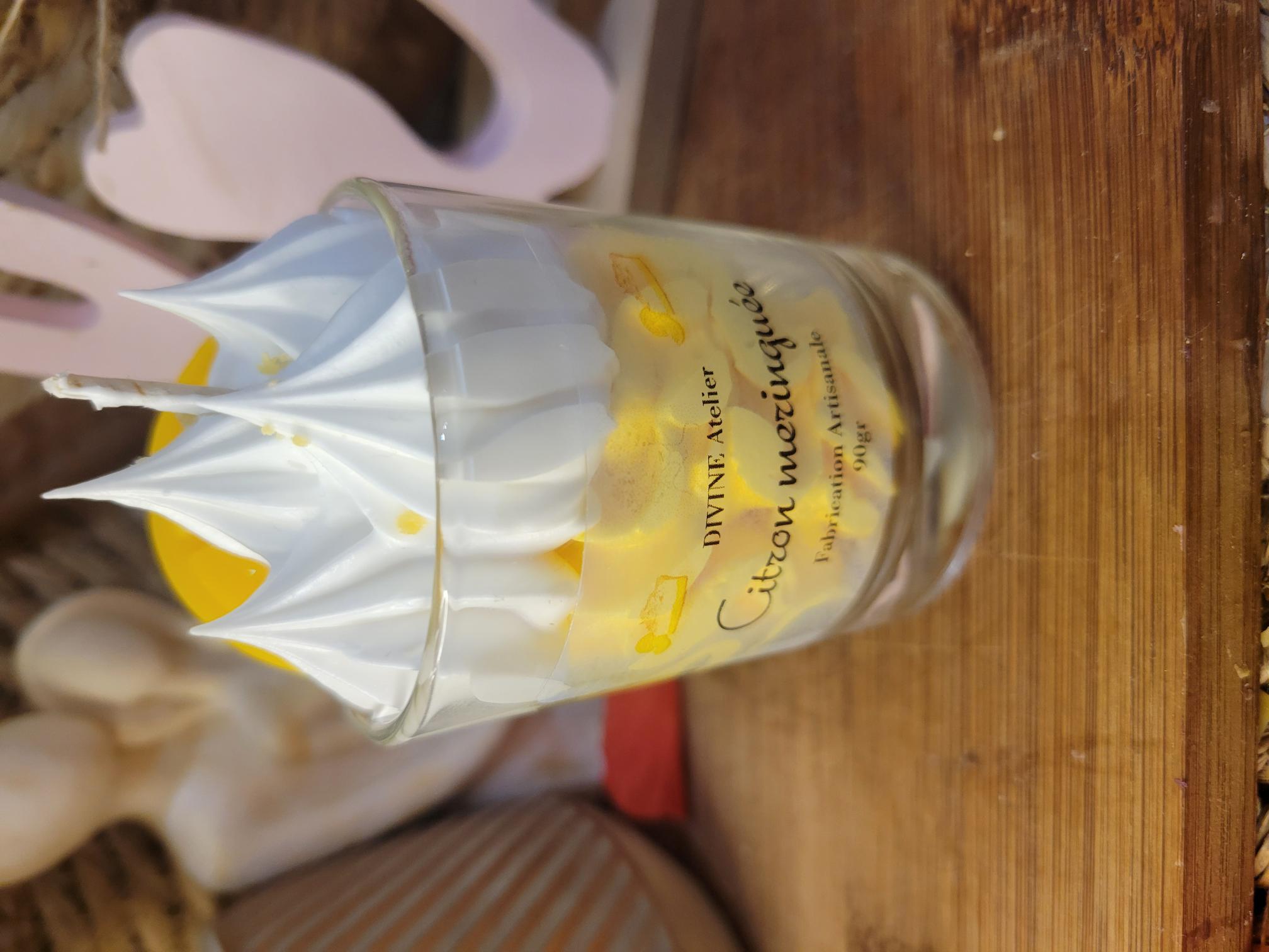 mini bougie gourmande citron meringué 