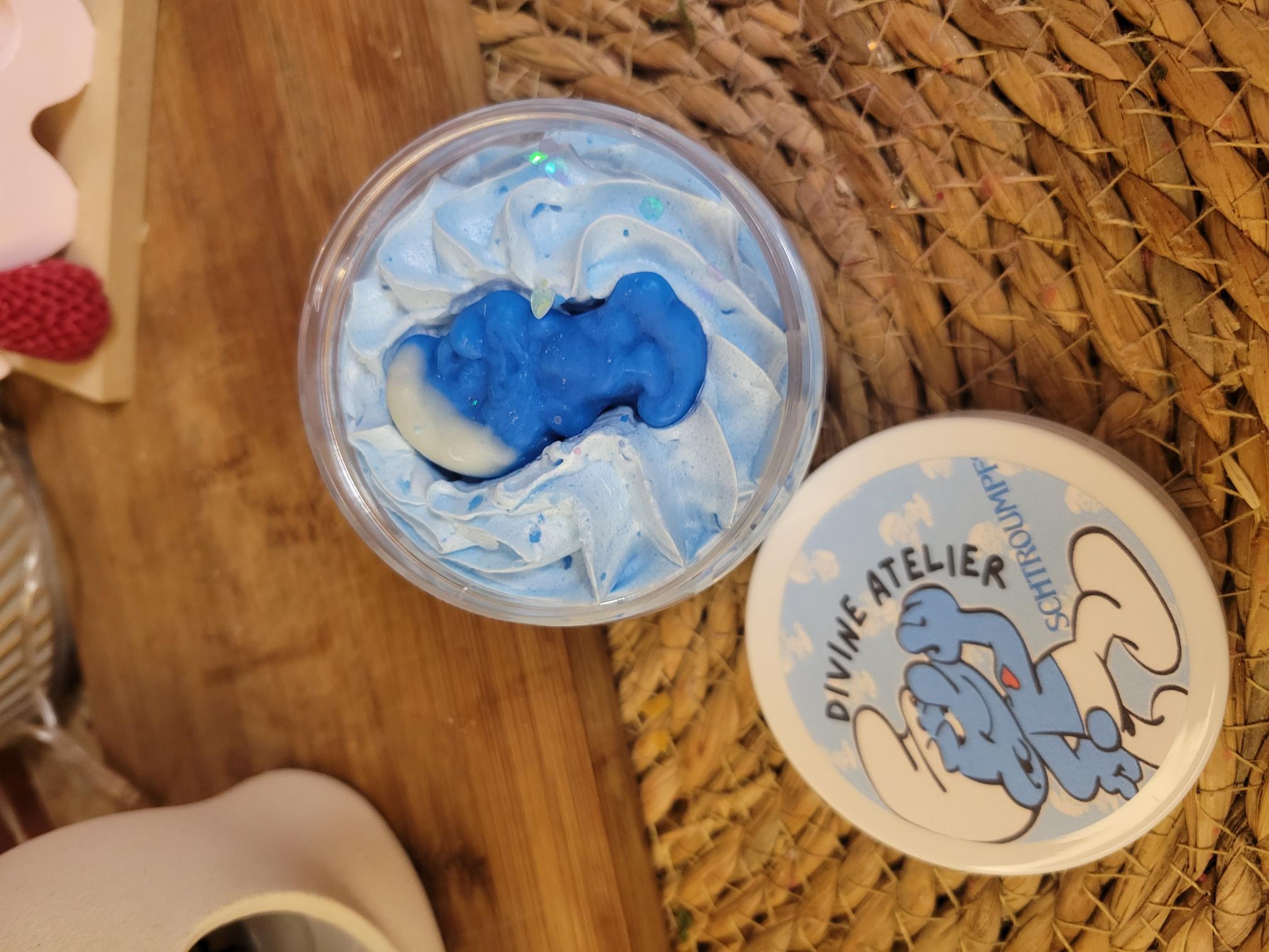 chantilly parfumée schtroumpf