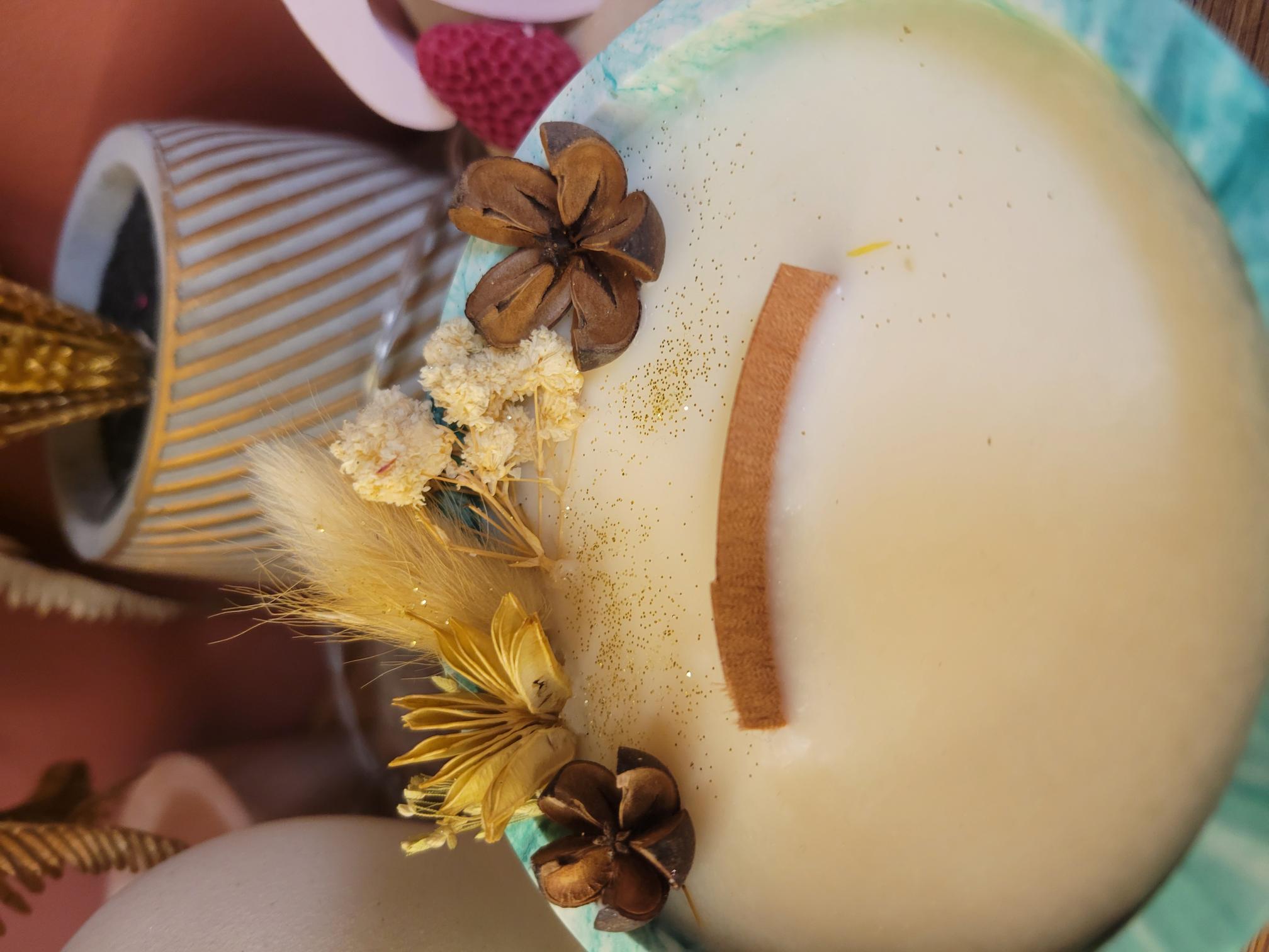 bougie parfumée fleurs séchées parfum fleur des iles 