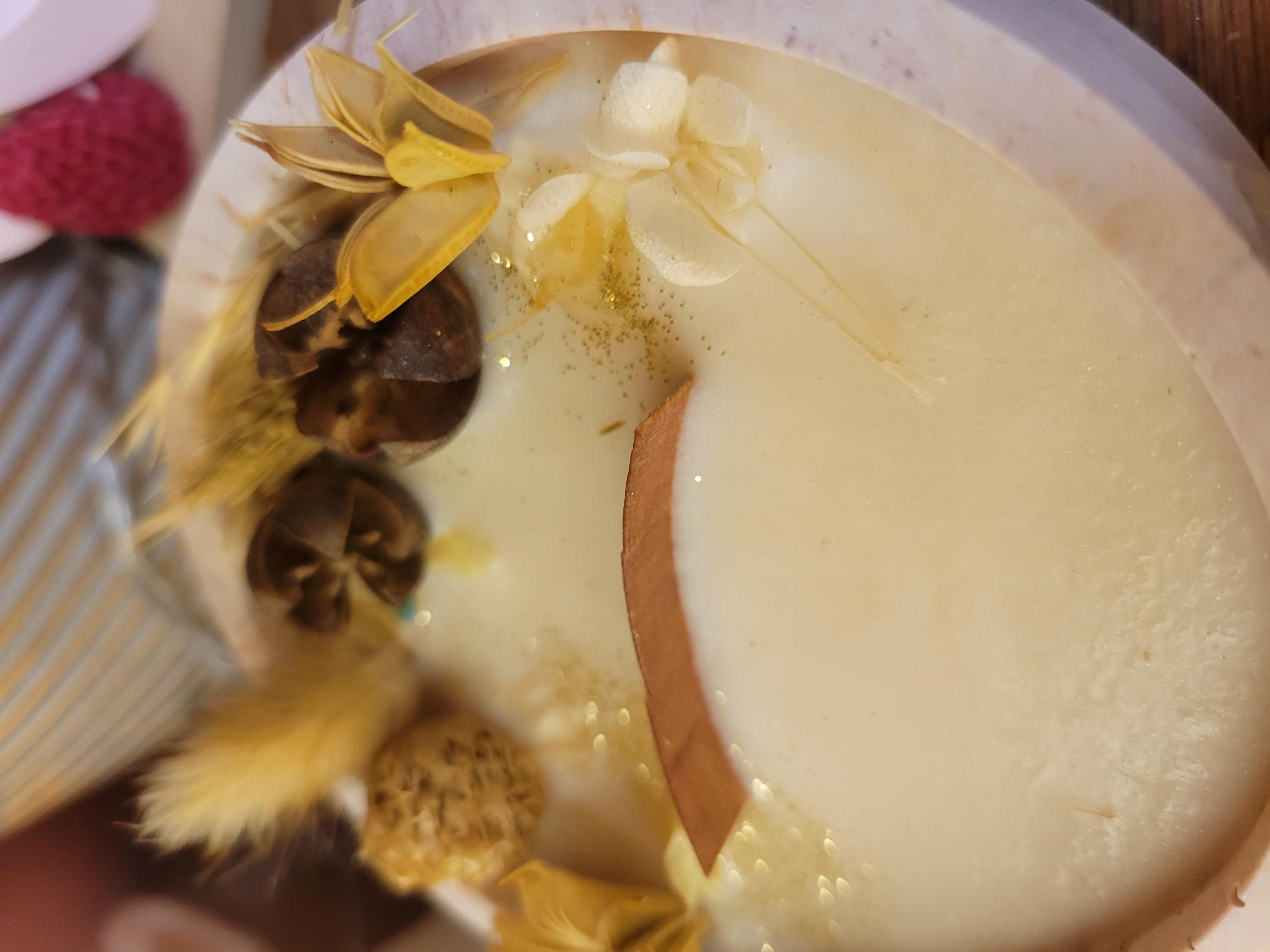 bougie parfumée fleurs séchées parfum cocktail champagne 