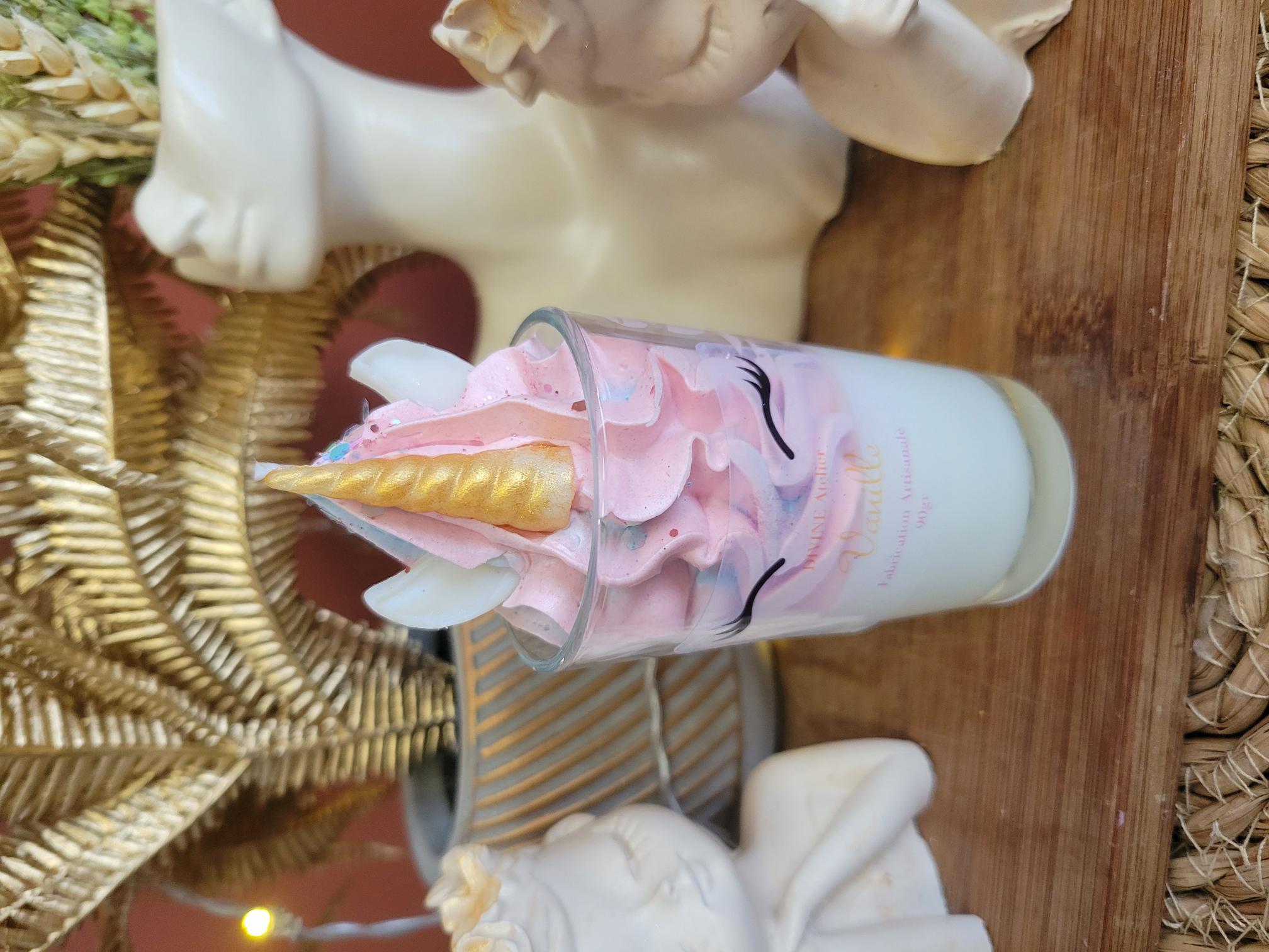 mini bougie gourmande licorne vanille