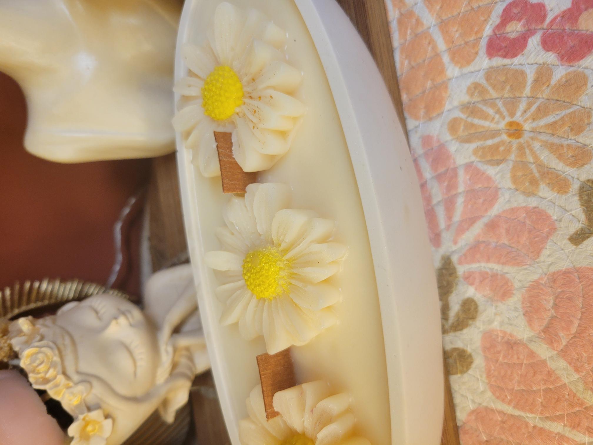 bougie parfumée en jesmonite 