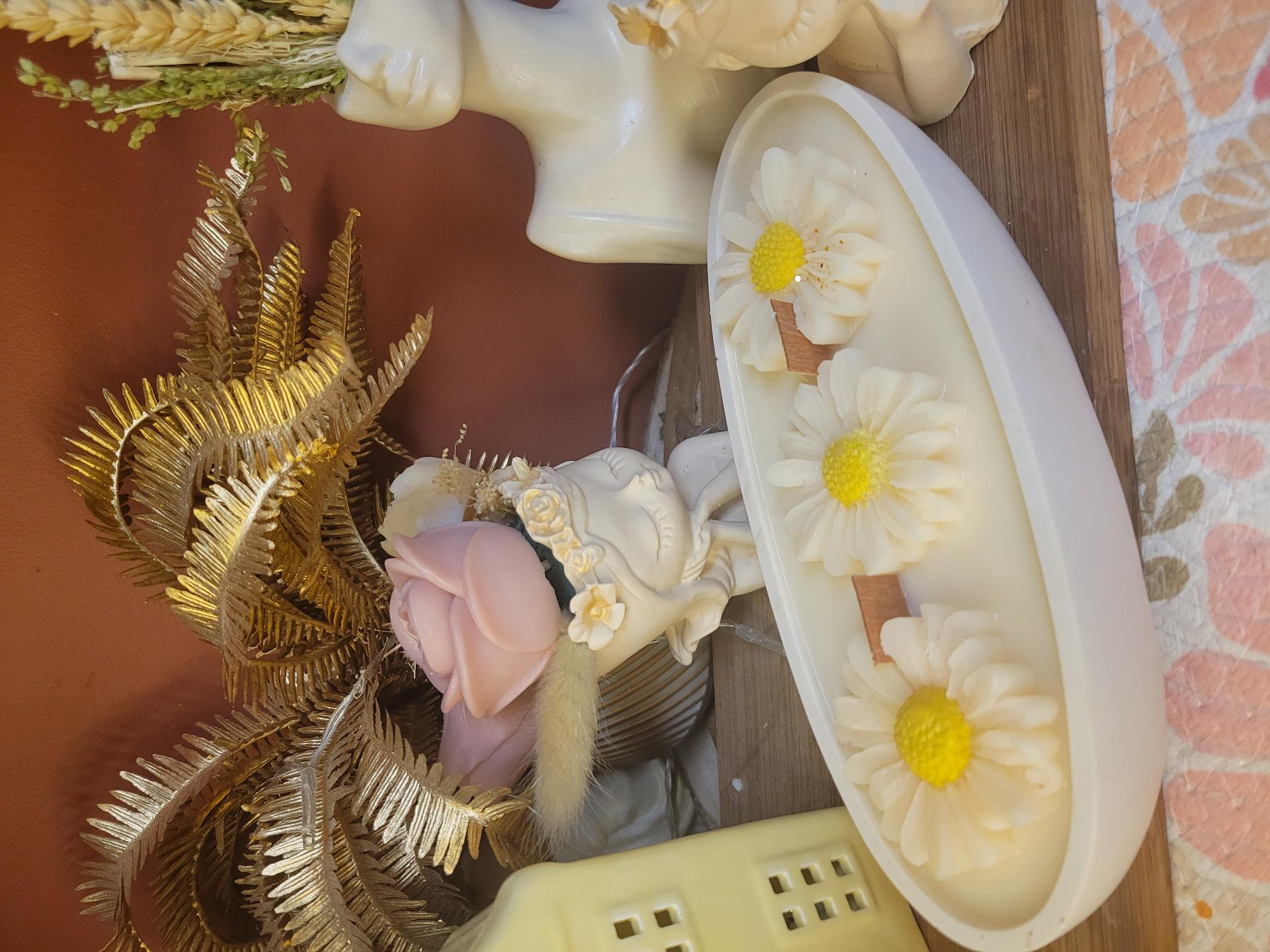 bougie parfumée en jesmonite 