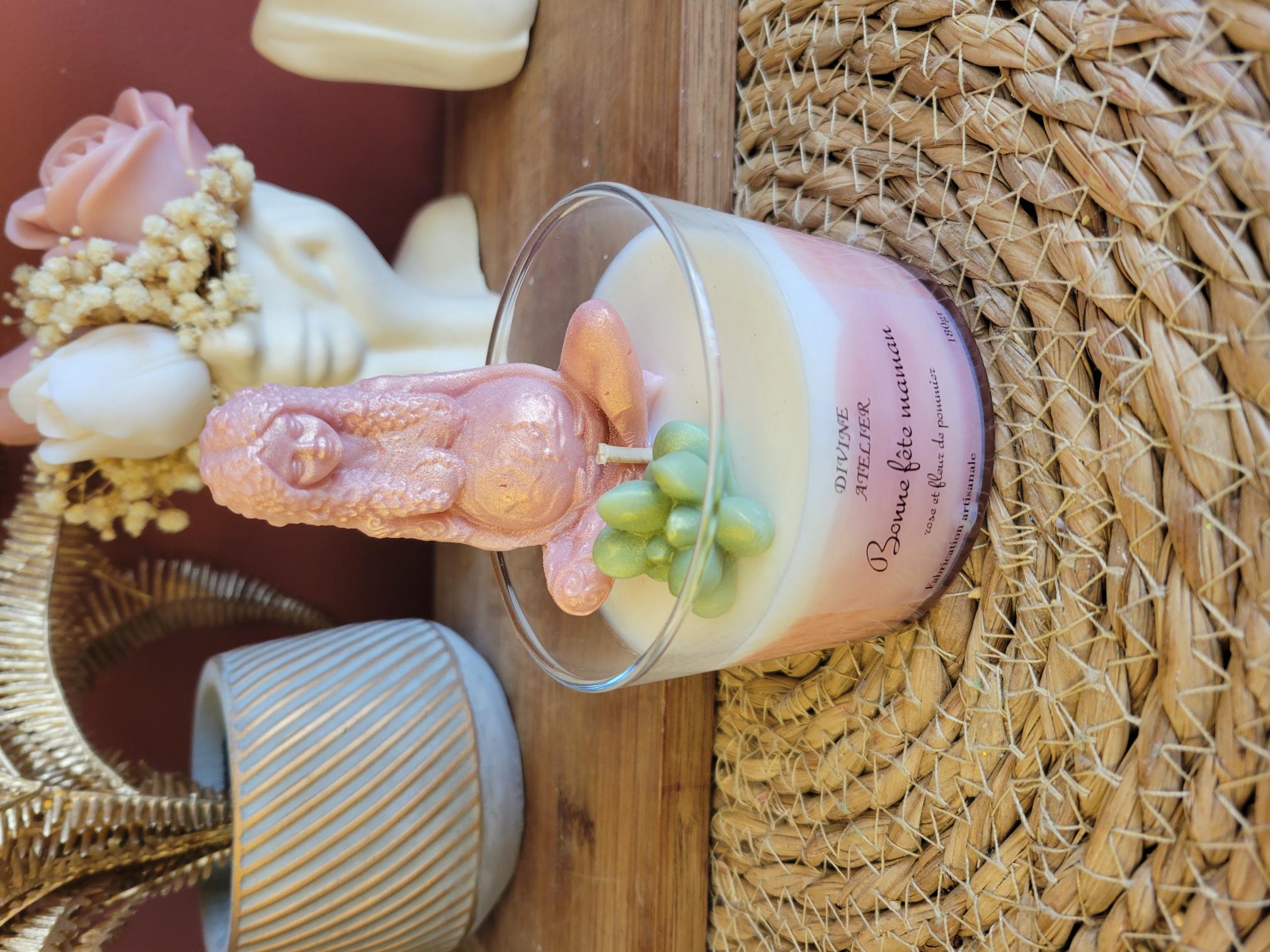 bougie parfumée "Gaïa" rose et fleur de pommier
