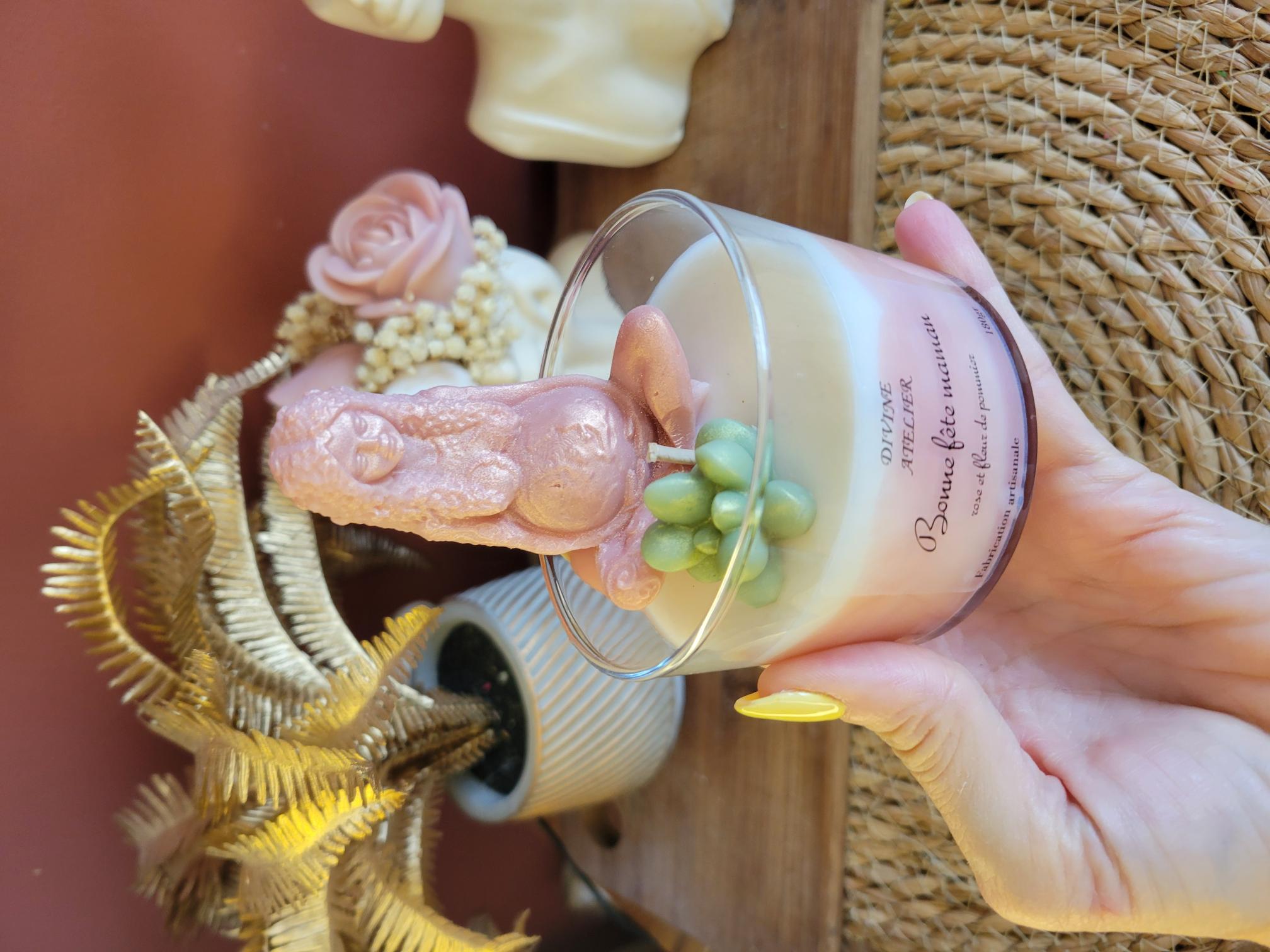 bougie parfumée "Gaïa" rose et fleur de pommier