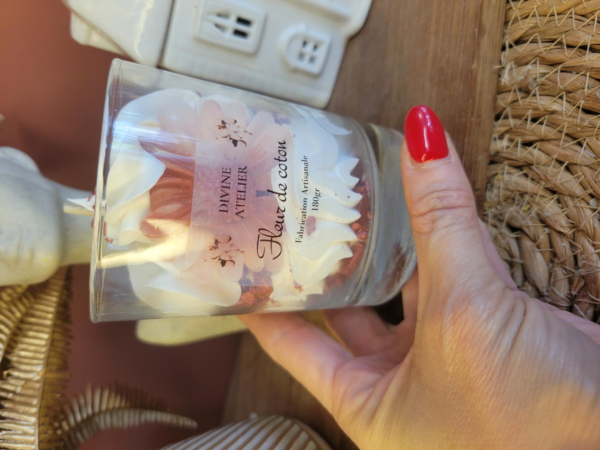 Bougie gourmande fleur de coton 