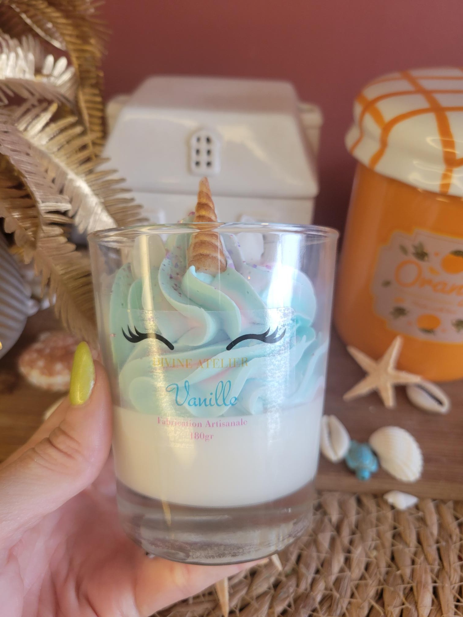 bougie gourmande licorne vanille