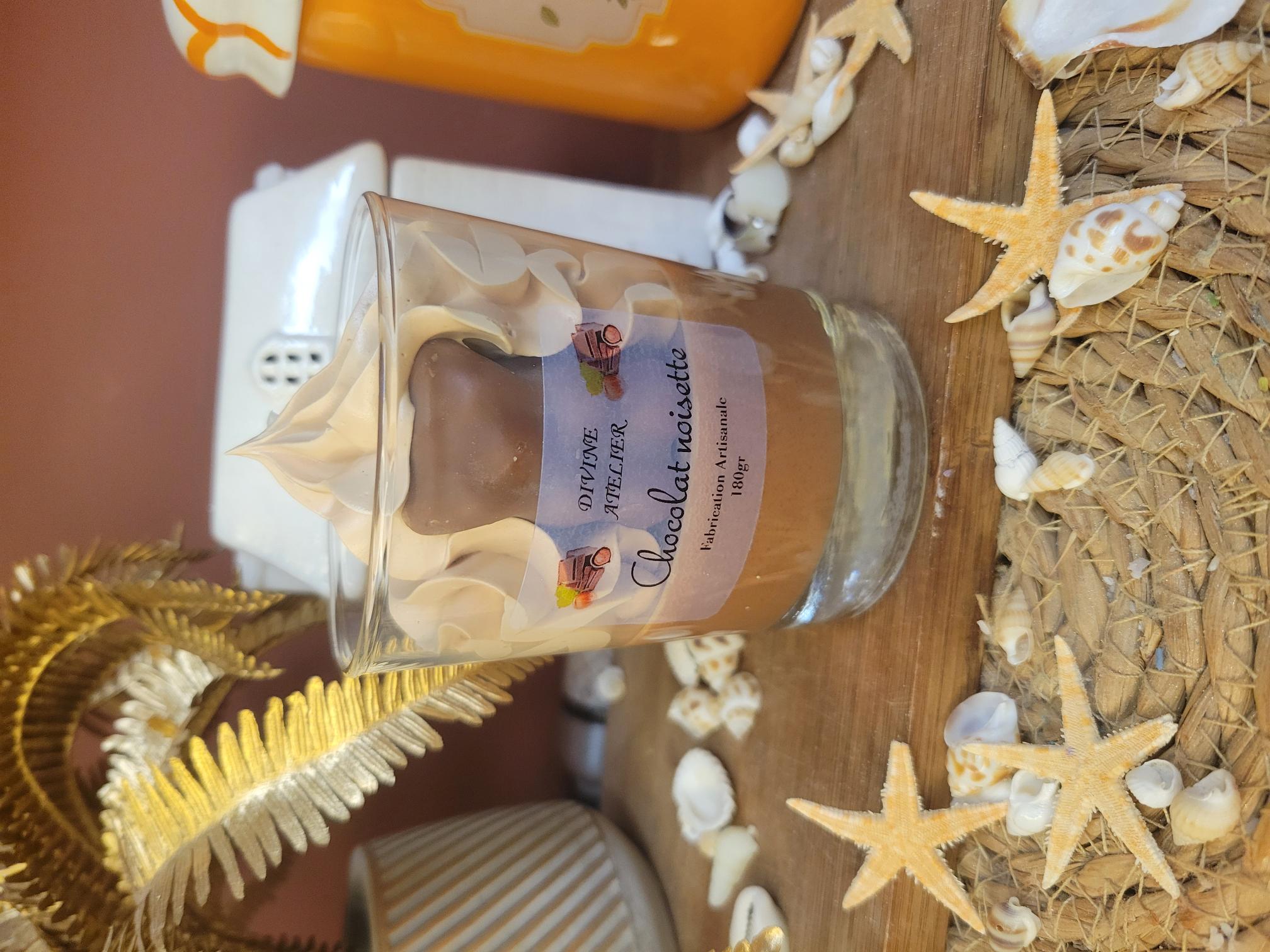 Bougie gourmande chocolat noisette