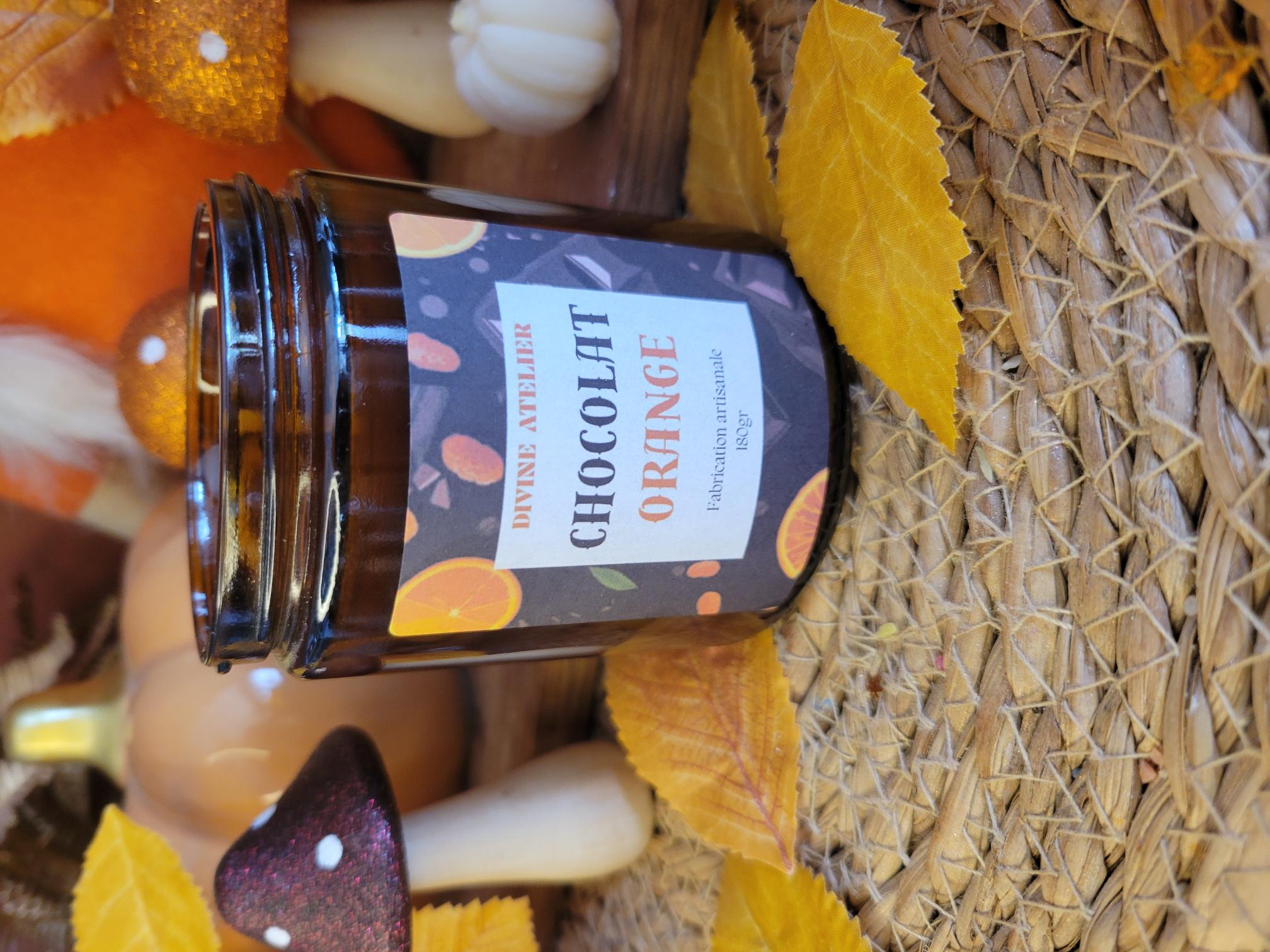 Bougie parfumée cocooning chocolat orange