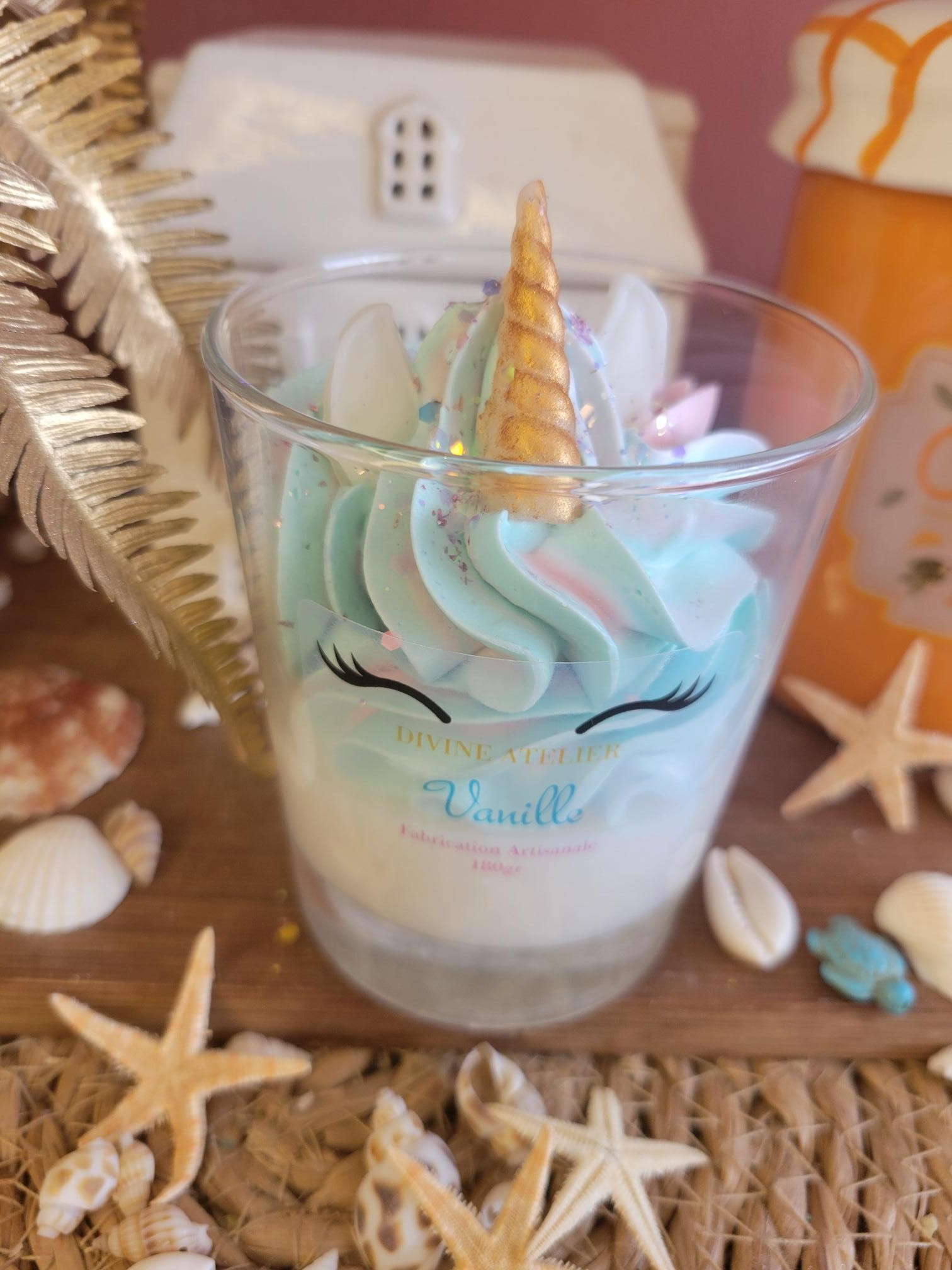 bougie gourmande licorne vanille