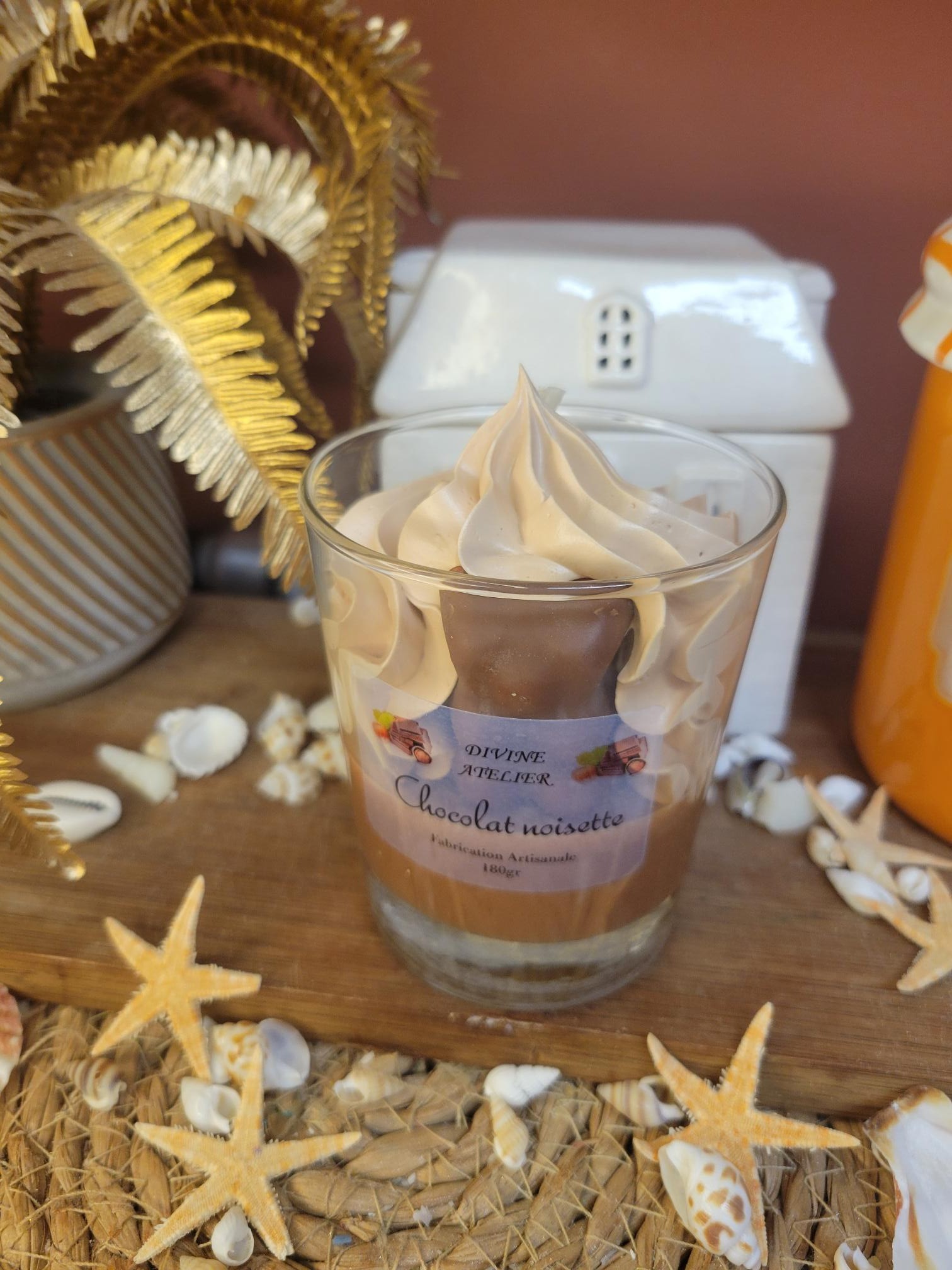 Bougie gourmande chocolat noisette