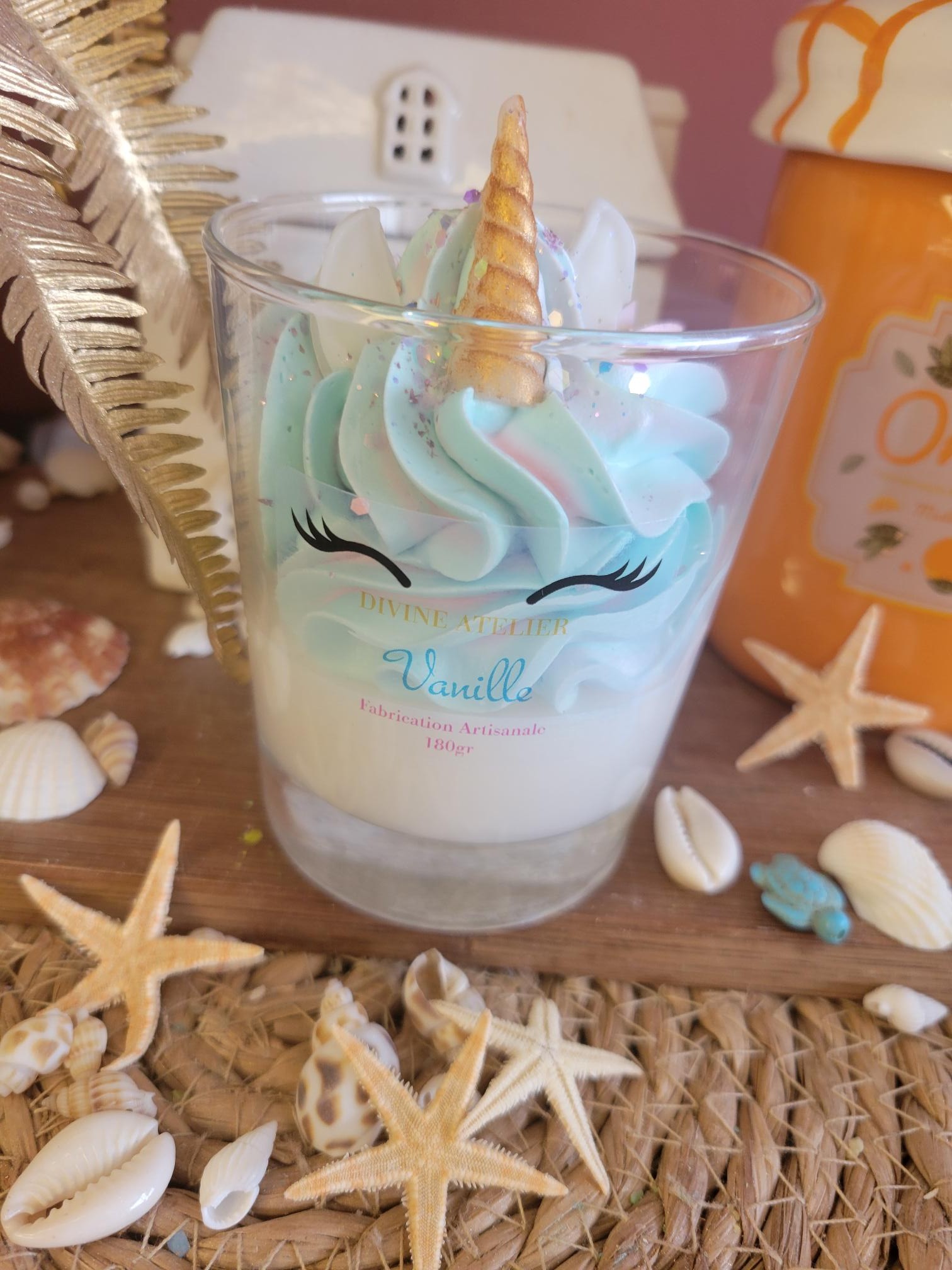 bougie gourmande licorne vanille
