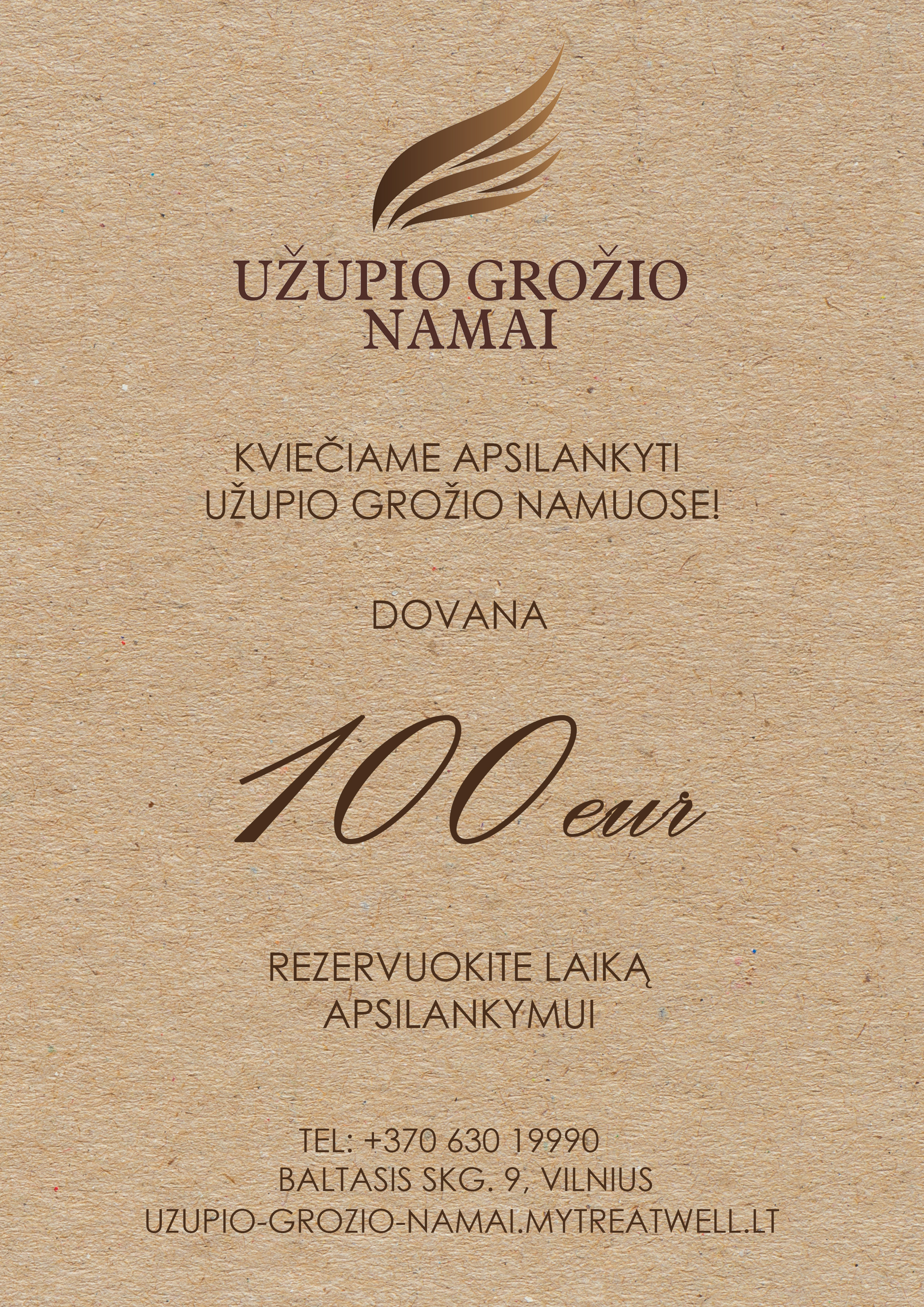 Užupio grožio namų dovanų kuponas