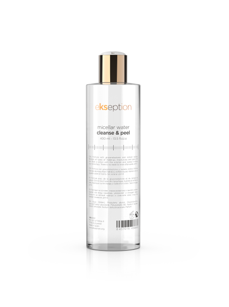 Micellar water cleanse & peel/Micelinis vanduo pH 4.5, 400 ml