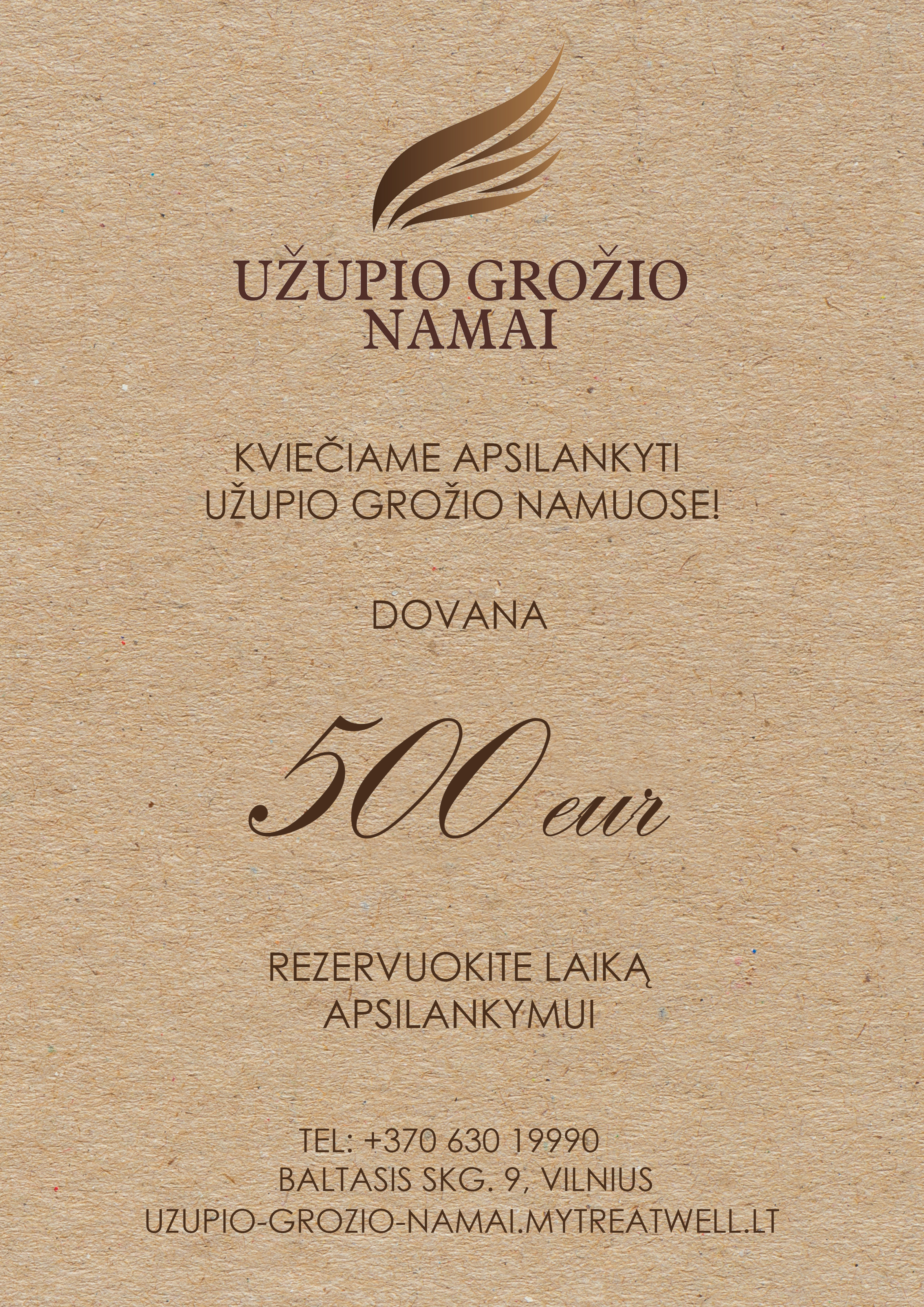 Užupio grožio namų dovanų kuponas