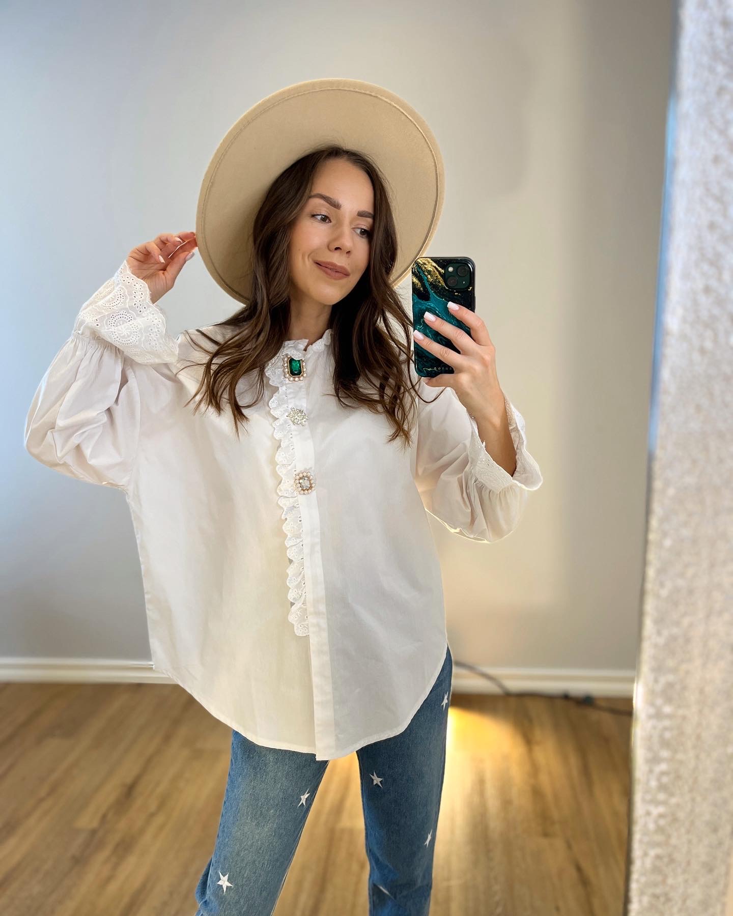 Oversize medvilniniai marškiniai 