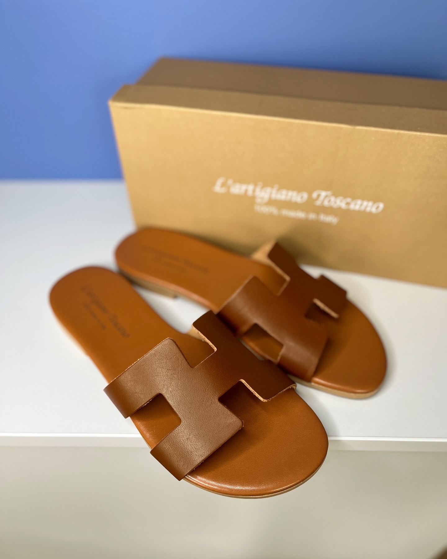 Rudos odinės šlepetės