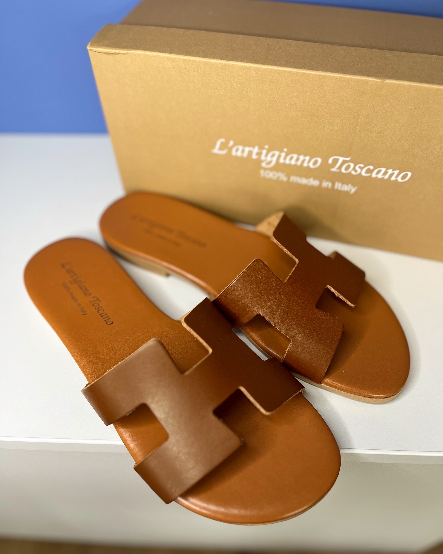 Rudos odinės šlepetės