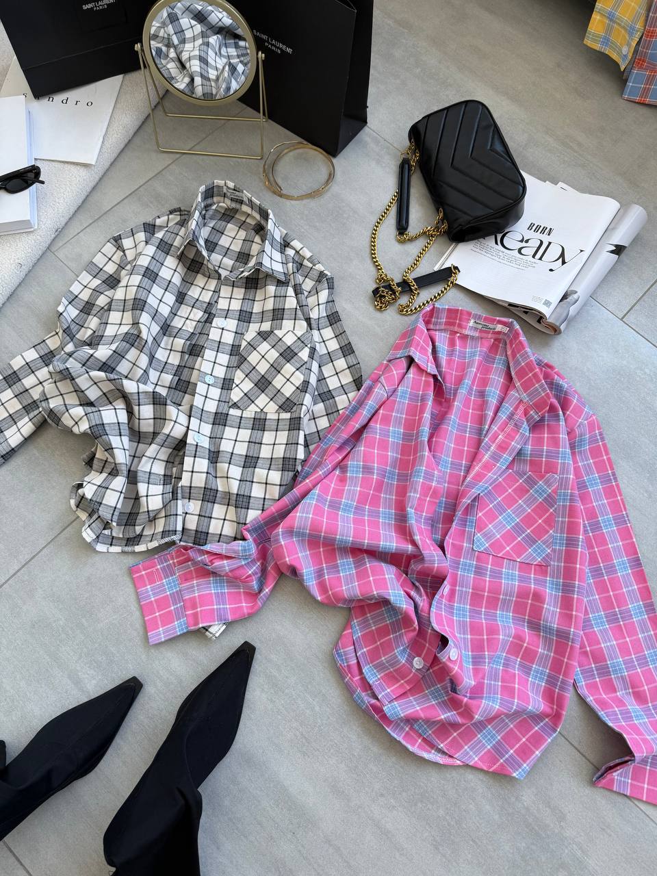 Šviesūs languoti marškiniai 