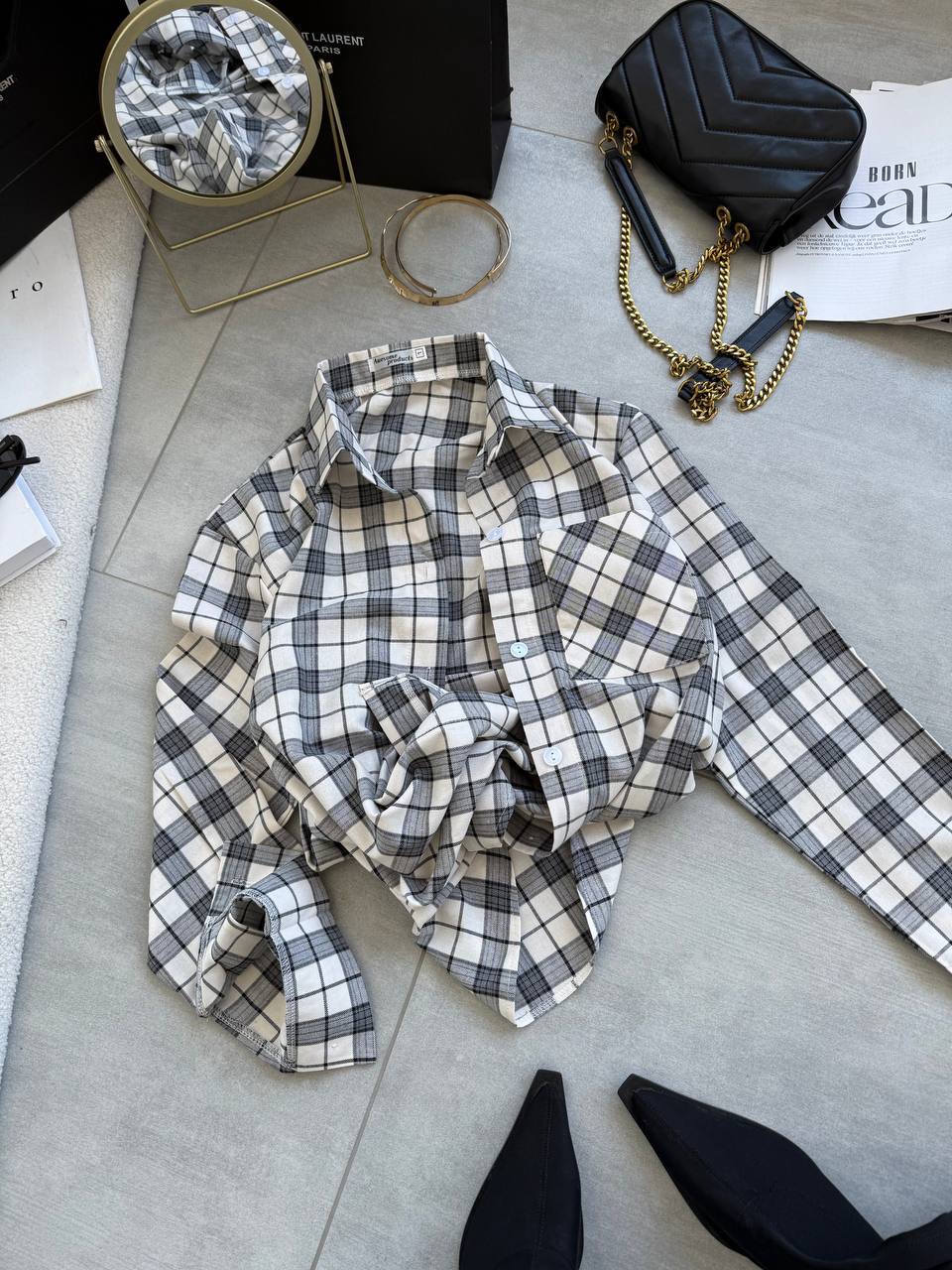 Šviesūs languoti marškiniai 