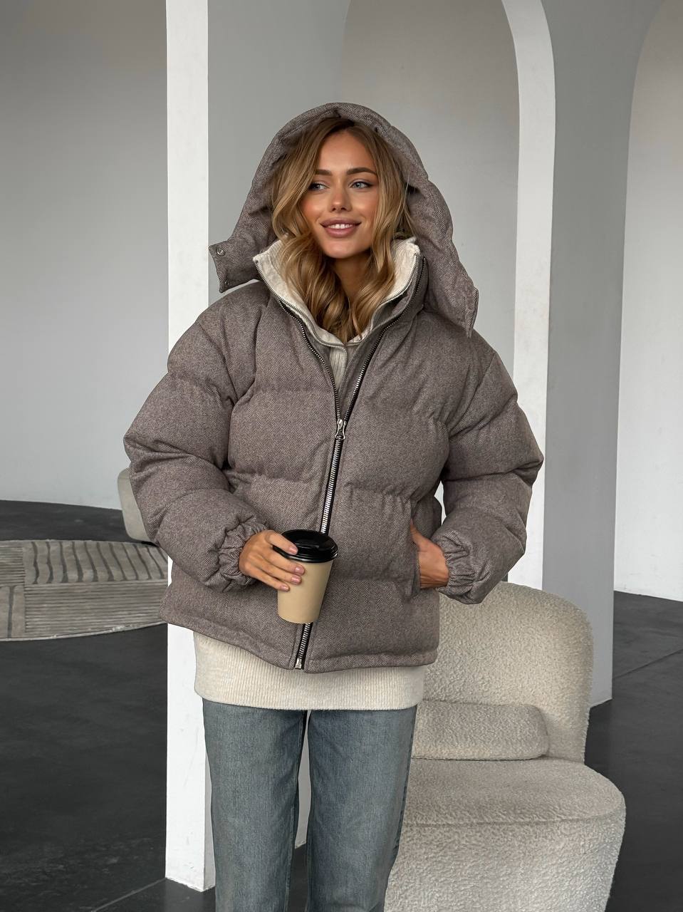 Mocha kašmyro vilnos striukė