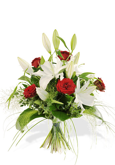 Bouquet roses et lys