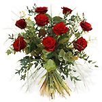 Bouquet de roses rouges à grandes tiges