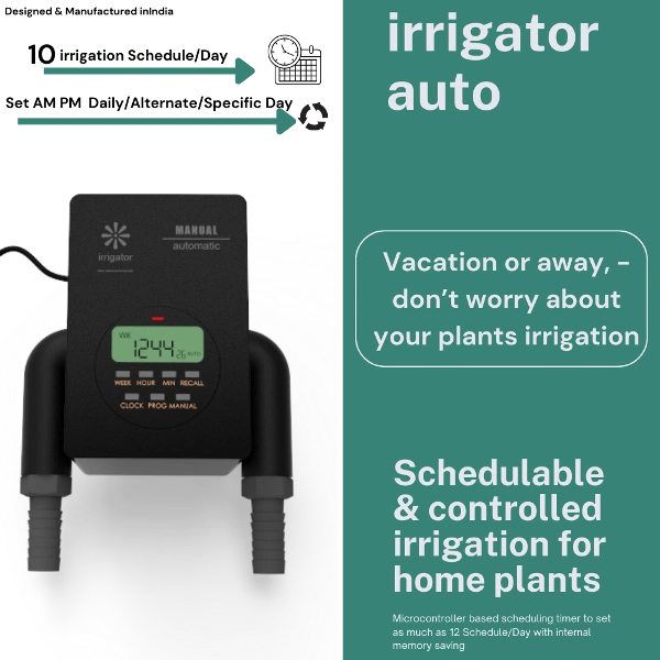 irrigator Auto Manual Timer for Home-automatic plants watering system for irrigaton at home terrace balcony plants