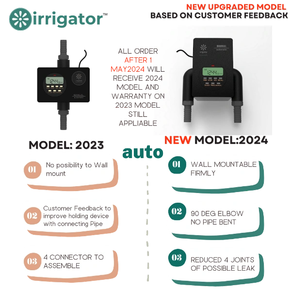 irrigator Auto Manual Timer for Home-automatic plants watering system for irrigaton at home terrace balcony plants