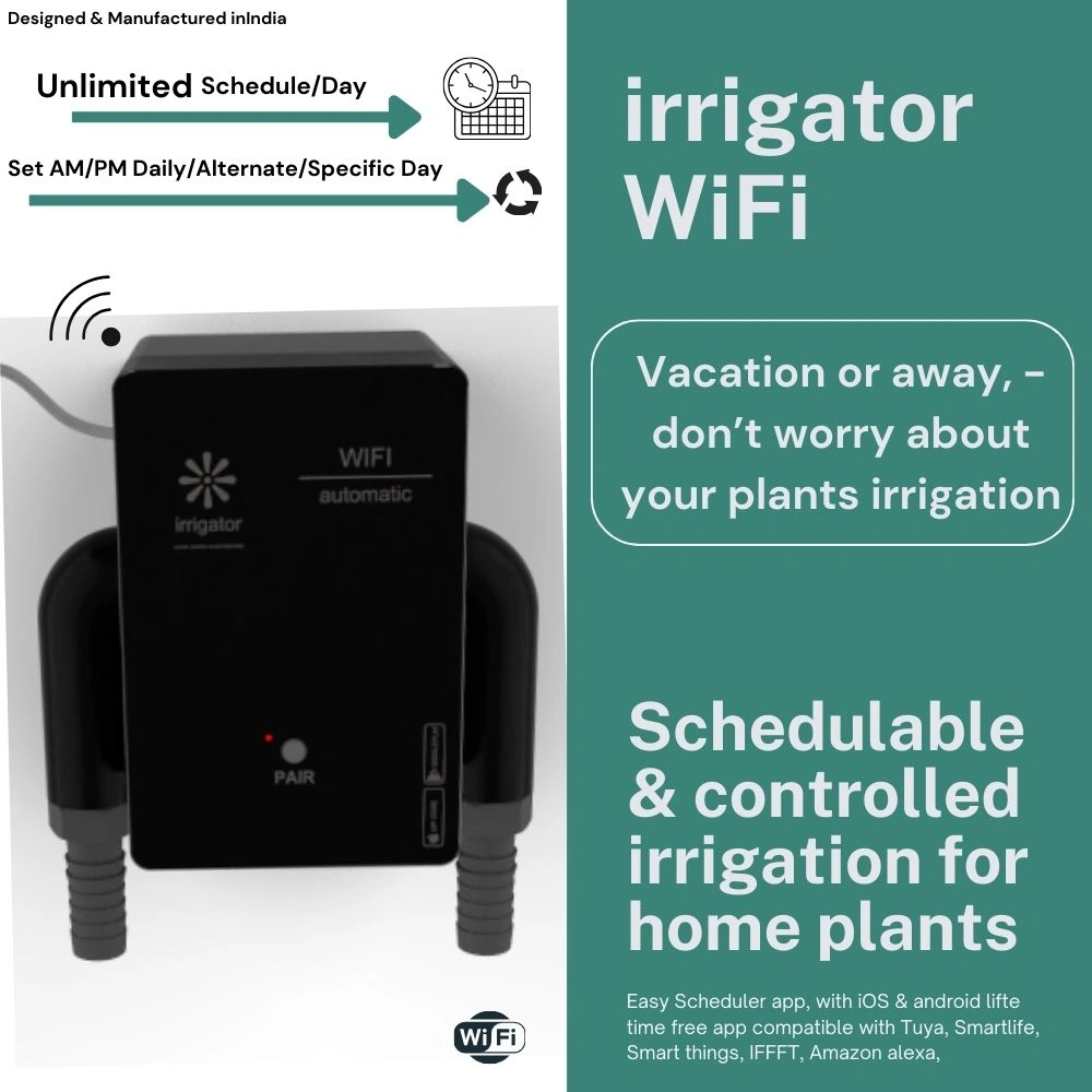 irrigator wifi remote I ios android app garden timer I No Hub No battery I  remote automatic plants irrigation system solutions 