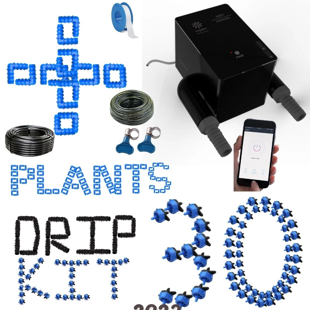 irrigator wifi remote + 30 Plants Kit I ios android app garden timer I No Hub No battery I  remote automatic plants irrigation system solutions 