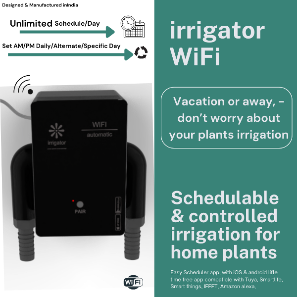 irrigator wifi remote + 30 Plants Kit I ios android app garden timer I No Hub No battery I  remote automatic plants irrigation system solutions 