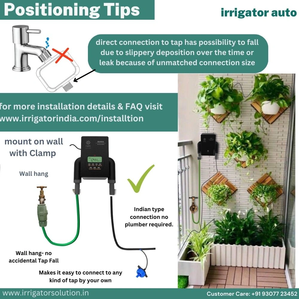 irrigator Auto Manual + 100 plants Drip Kit : automatic plants watering system for irrigaton at home terrace balcony plants