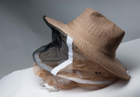 Straw Hat & Veil Combo