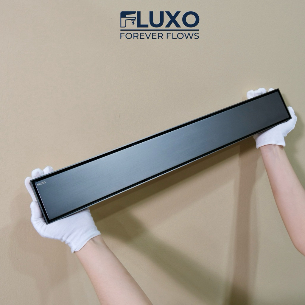 FLUXO Floor Drain Panjang Linear Lubang Samping SUS 304 Stainless Steel Premium Saringan Got kamar mandi Anti Bau Serangga