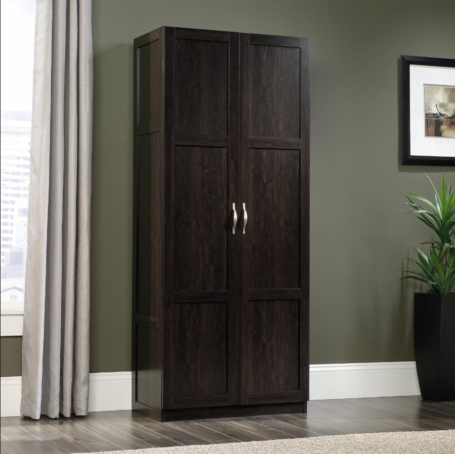 Miscellaneous Storage Storage Cabinet, 29.61 " x D: 16.02 " x H: 71.50", Cinnamon Cherry finish