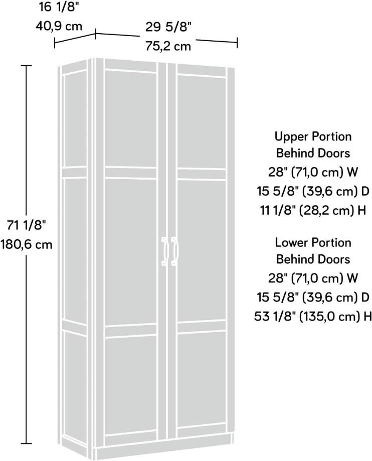 Miscellaneous Storage Storage Cabinet, 29.61 " x D: 16.02 " x H: 71.50", Cinnamon Cherry finish