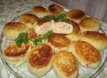 Зрази с  курячим фаршем