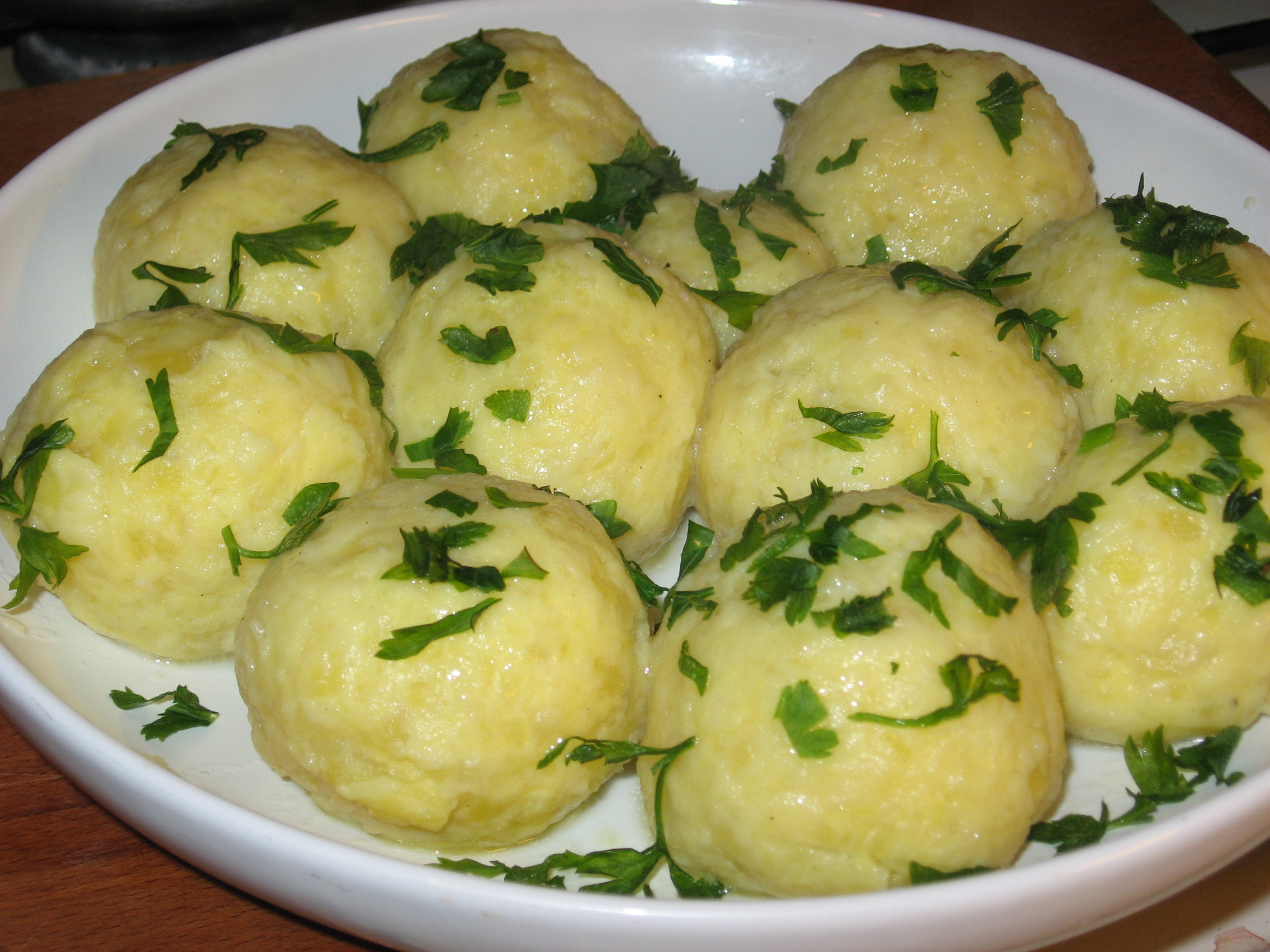 Кнедлі з куркою