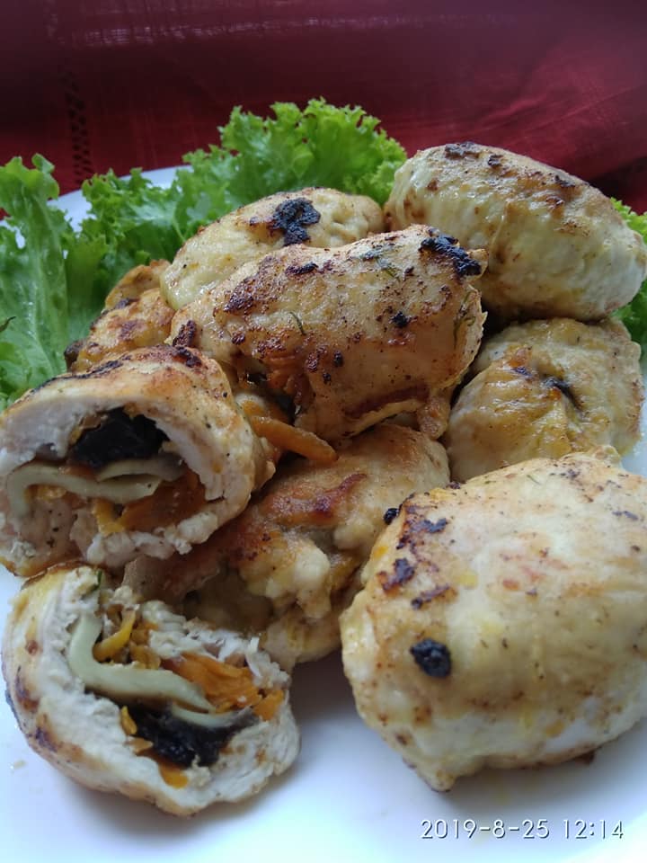Крученики з грибами