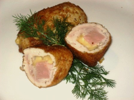 Крученики с ветчиной и сыром (Кордон блю)