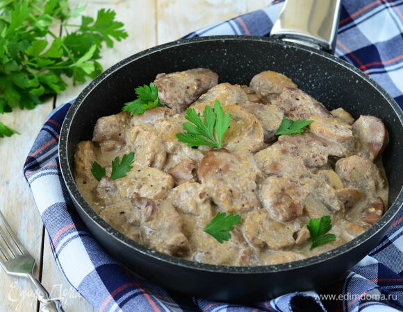 Курка тушена, з поливкою