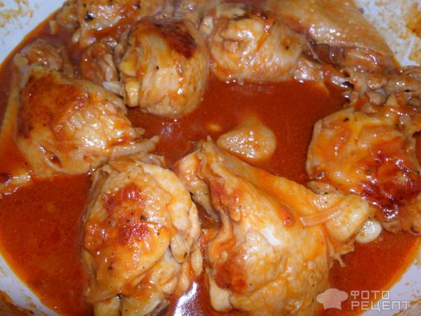 Курка тушена, з поливкою
