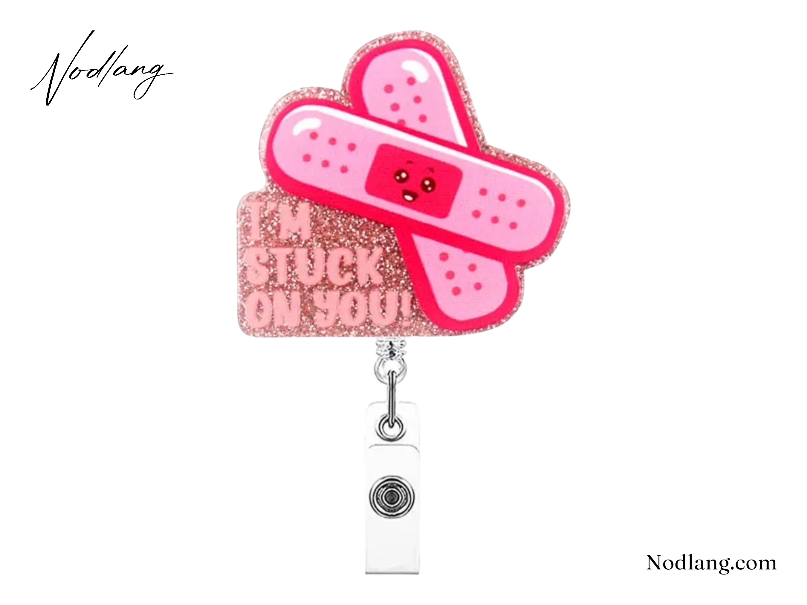I'm Stuck On You Retractable Badge Reel – Sparkling & Functional ID Holder