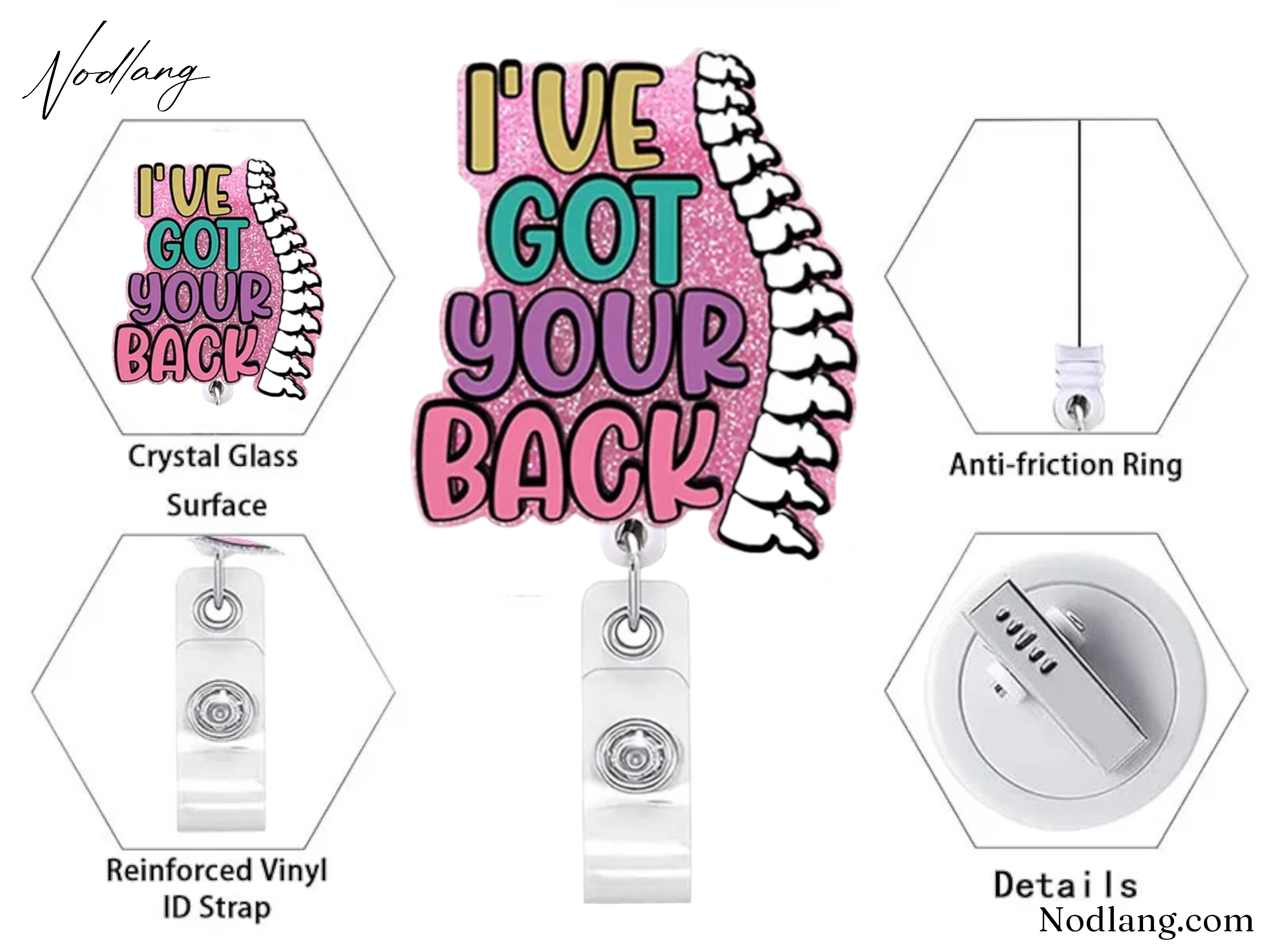 I've Got Your Back Retractable Badge Reel – Fun & Functional ID Holder for Healthcare Professionals